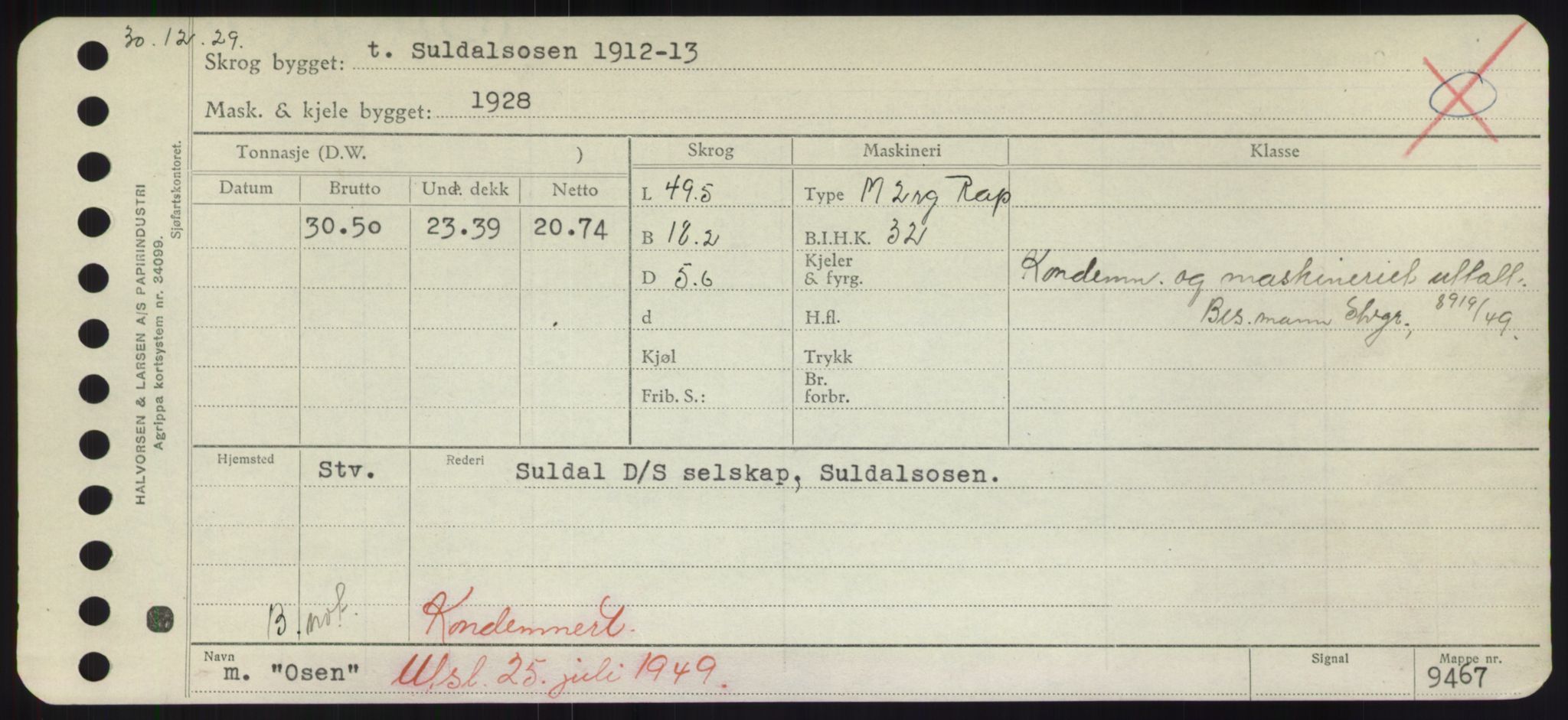 Sjøfartsdirektoratet med forløpere, Skipsmålingen, AV/RA-S-1627/H/Hd/L0028: Fartøy, O, p. 441