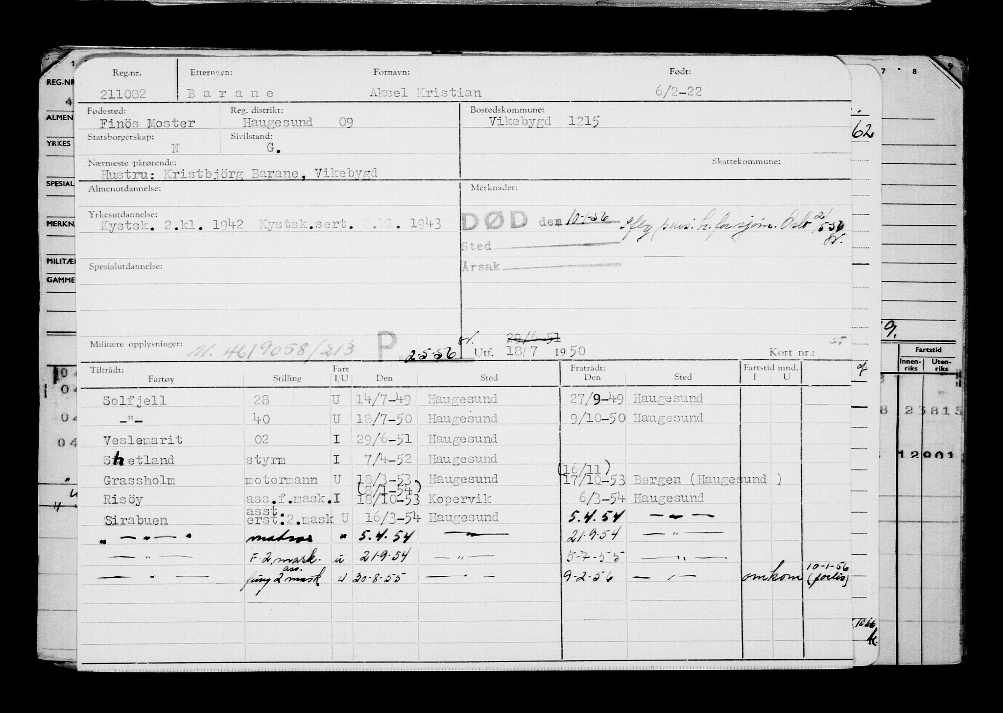 Direktoratet for sjømenn, AV/RA-S-3545/G/Gb/L0202: Hovedkort, 1922, p. 631