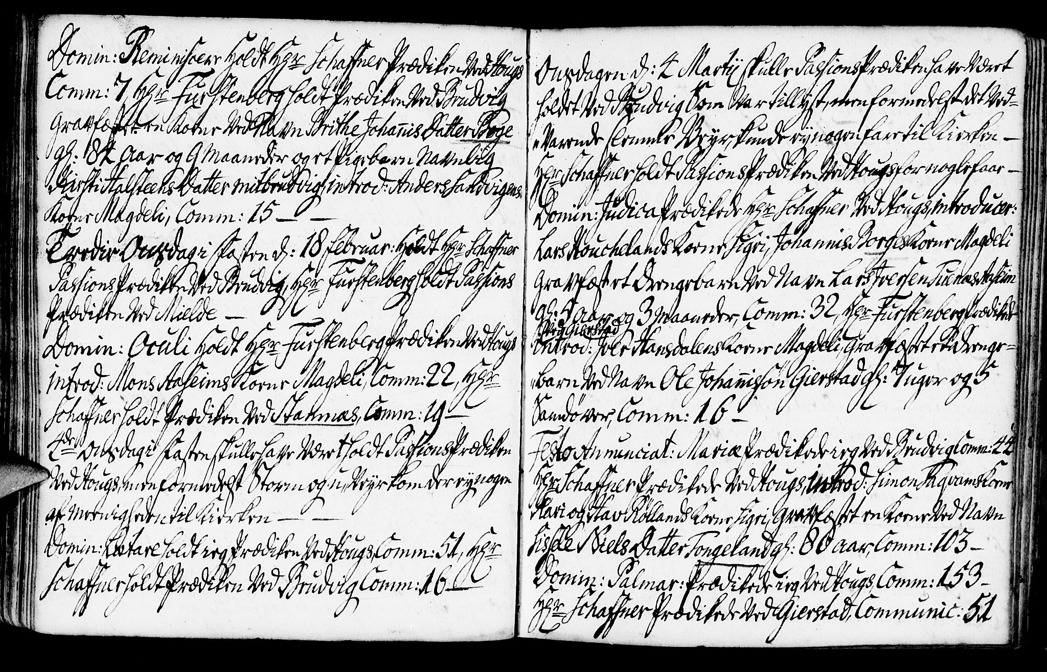 Haus sokneprestembete, AV/SAB-A-75601/H/Haa: Parish register (official) no. A 7, 1748-1766, p. 128