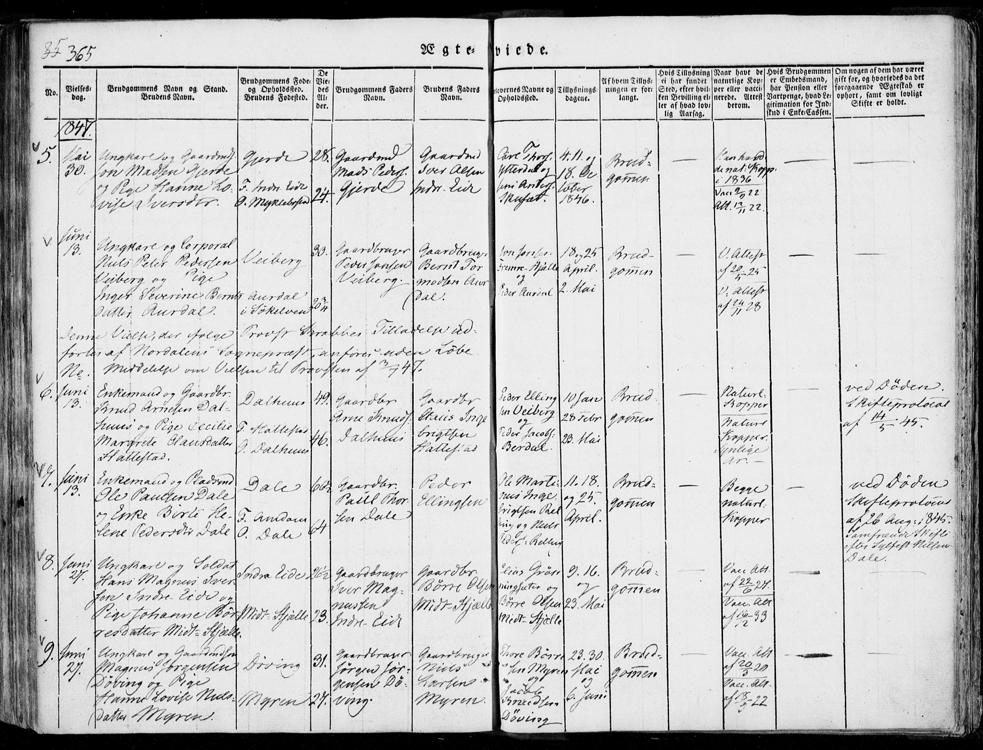 Ministerialprotokoller, klokkerbøker og fødselsregistre - Møre og Romsdal, AV/SAT-A-1454/519/L0248: Parish register (official) no. 519A07, 1829-1860, p. 365