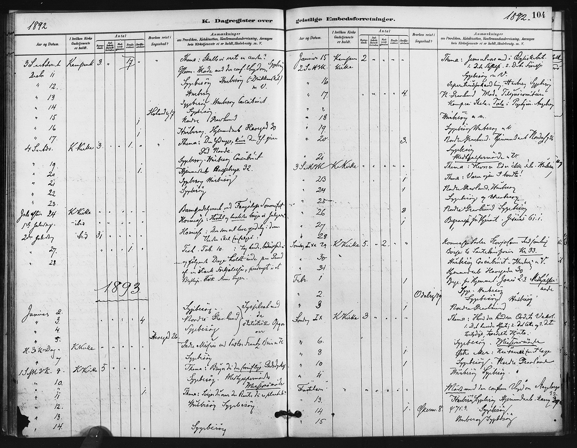 Kampen prestekontor Kirkebøker, AV/SAO-A-10853/F/Fb/L0001: Parish register (official) no. II 1, 1880-1911, p. 104