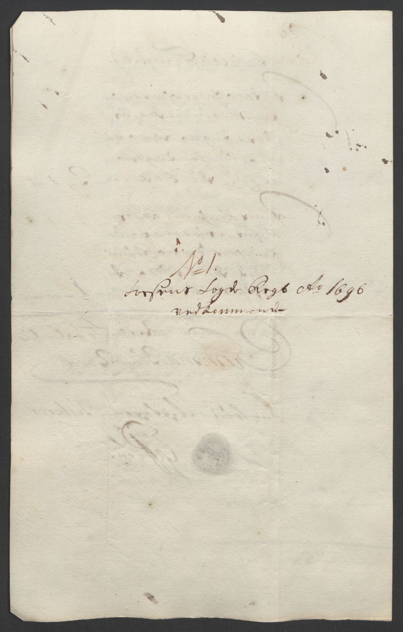 Rentekammeret inntil 1814, Reviderte regnskaper, Fogderegnskap, RA/EA-4092/R57/L3851: Fogderegnskap Fosen, 1695-1696, p. 279