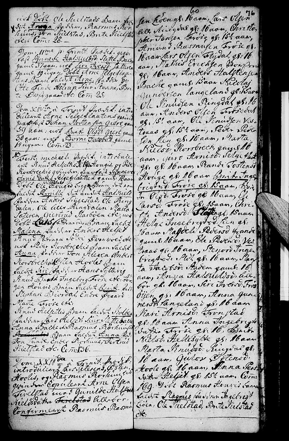 Ministerialprotokoller, klokkerbøker og fødselsregistre - Møre og Romsdal, SAT/A-1454/519/L0243: Parish register (official) no. 519A02, 1760-1770, p. 75-76