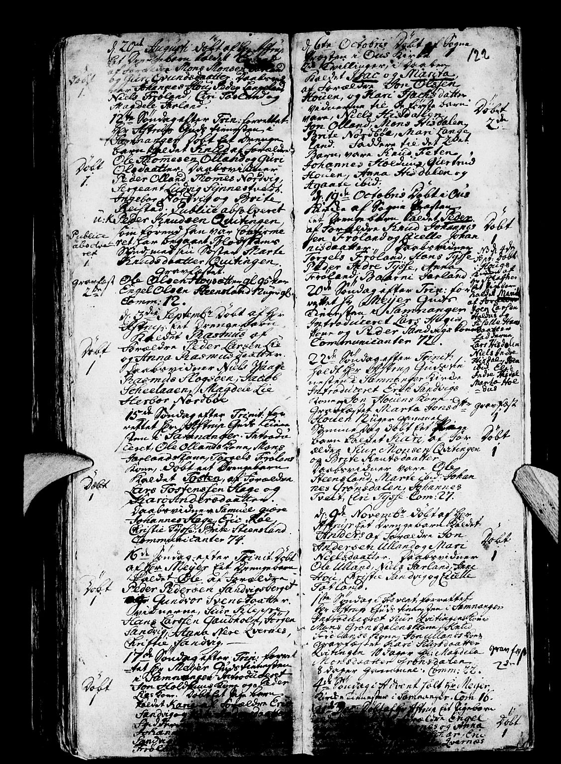 Os sokneprestembete, SAB/A-99929: Parish register (official) no. A 4, 1669-1760, p. 122