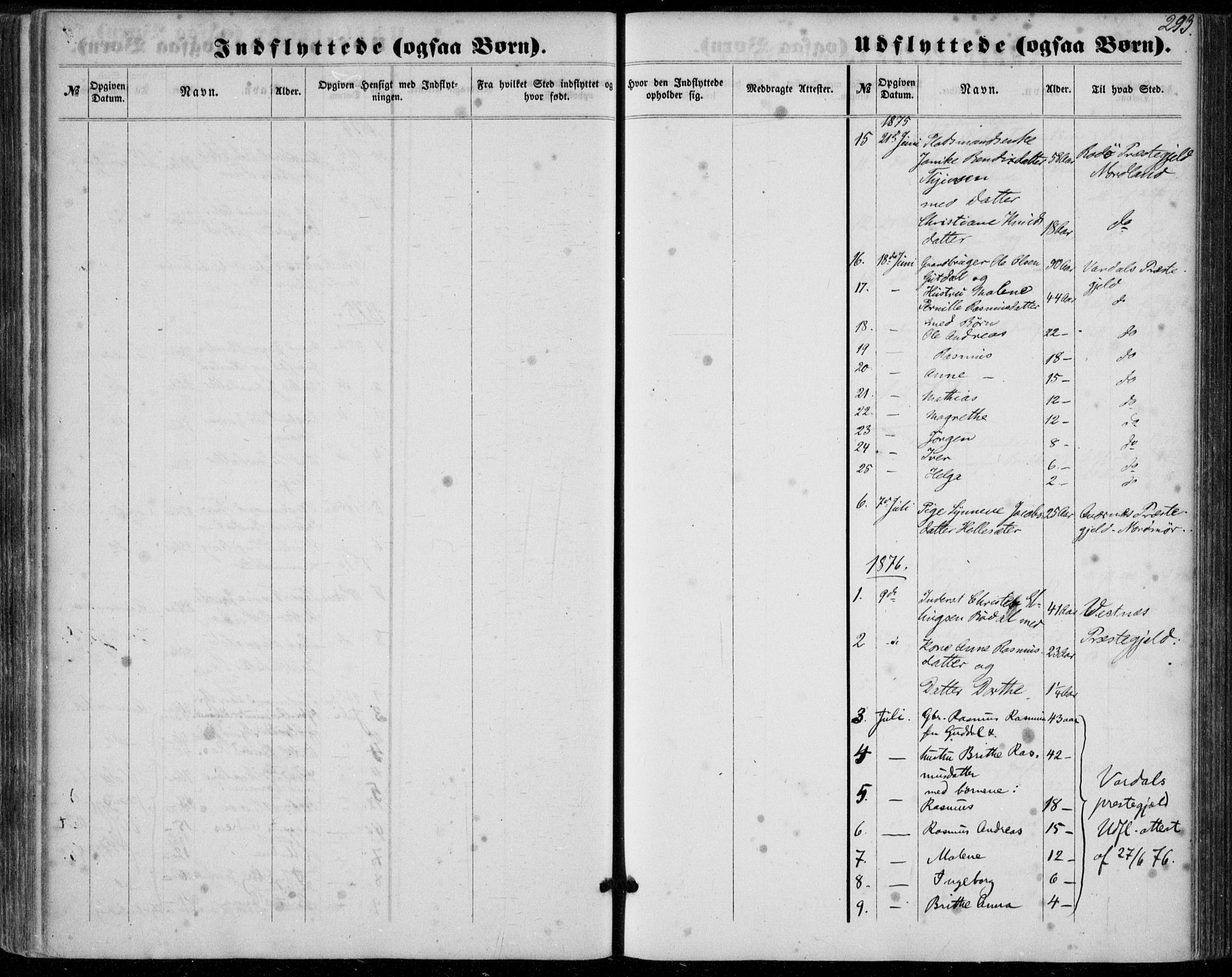 Stryn Sokneprestembete, AV/SAB-A-82501: Parish register (official) no. A 3, 1862-1877, p. 293