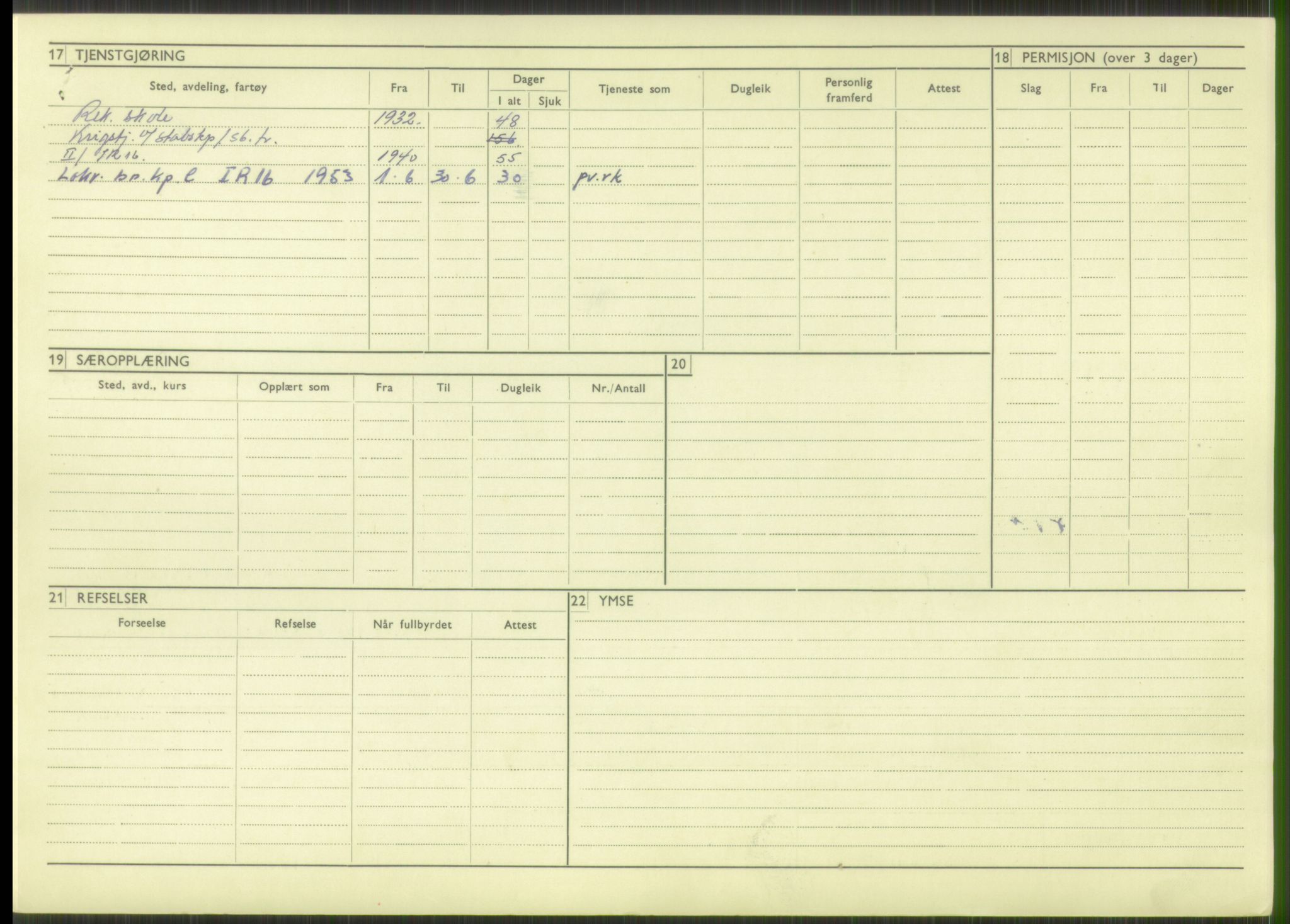 Forsvaret, Troms infanteriregiment nr. 16, AV/RA-RAFA-3146/P/Pa/L0016: Rulleblad for regimentets menige mannskaper, årsklasse 1932, 1932, p. 16