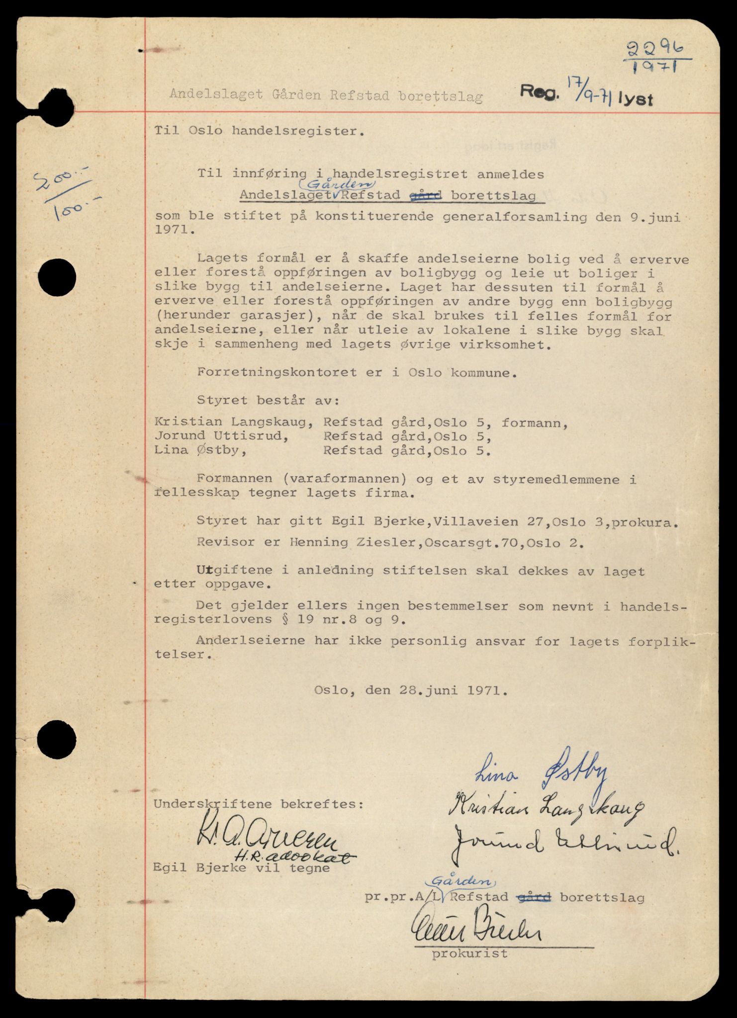 Oslo byfogd, Handelsregisteret, AV/SAT-A-10867/G/Gb/Gba/L0207: Andelslag og borettslag, G-Haug, 1944-1990