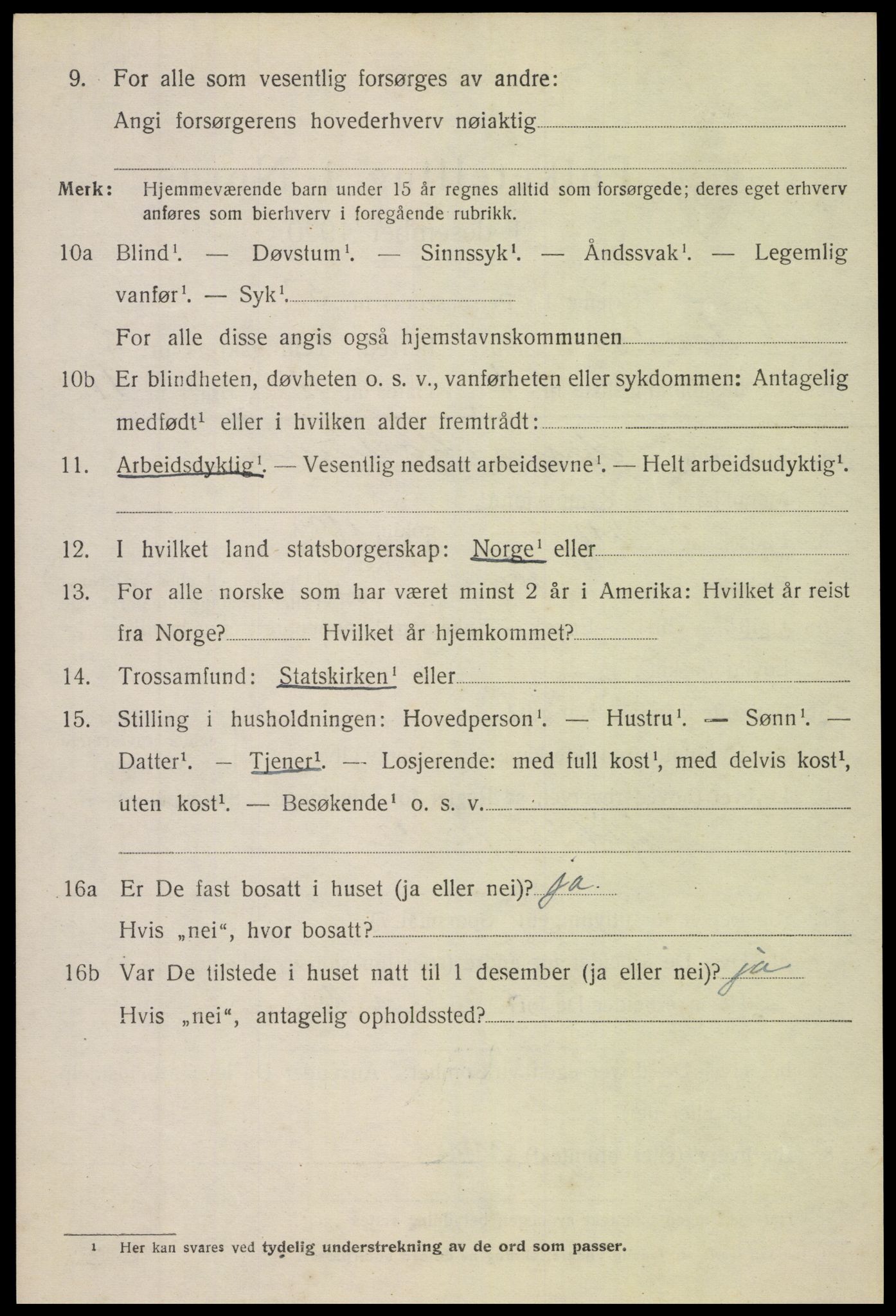 SAH, 1920 census for Nordre Land, 1920, p. 1687