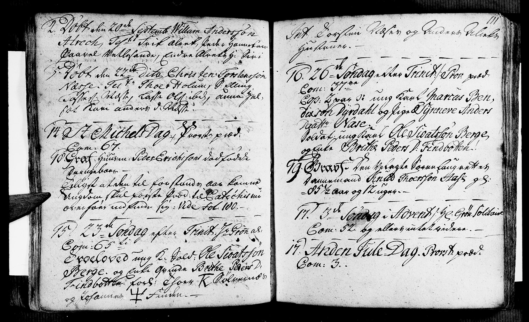 Vik sokneprestembete, AV/SAB-A-81501/H/Haa/Haaa/L0002: Parish register (official) no. A 2 / 2, 1740-1756, p. 111