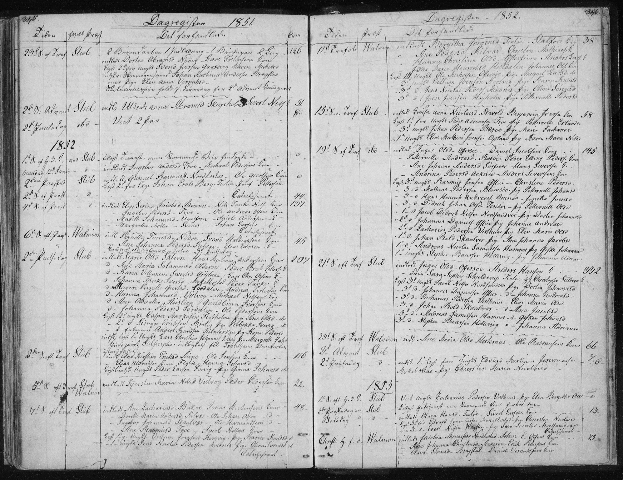 Ministerialprotokoller, klokkerbøker og fødselsregistre - Nordland, AV/SAT-A-1459/817/L0266: Parish register (copy) no. 817C01, 1841-1869, p. 345-346