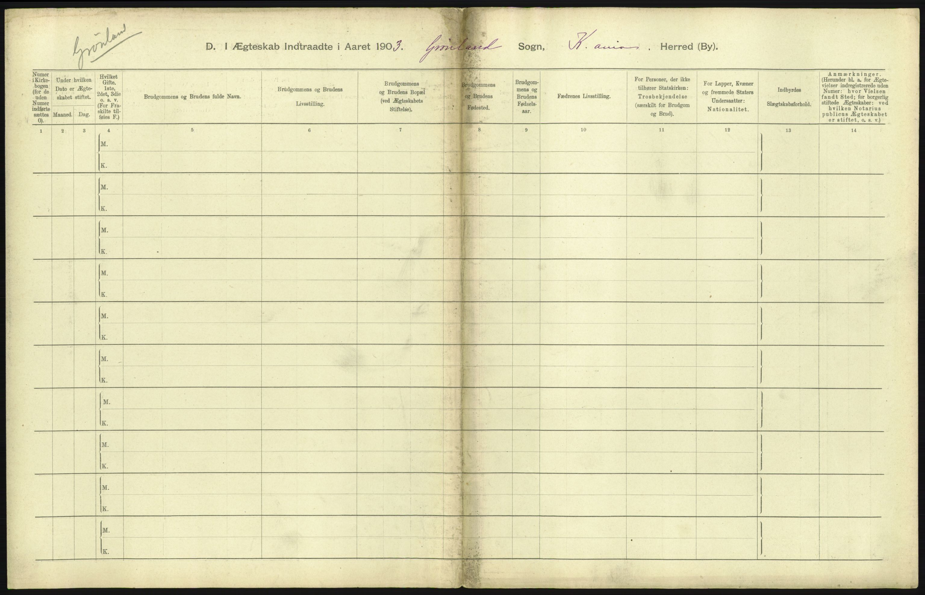 Statistisk sentralbyrå, Sosiodemografiske emner, Befolkning, AV/RA-S-2228/D/Df/Dfa/Dfaa/L0004: Kristiania: Gifte, døde, 1903, p. 437