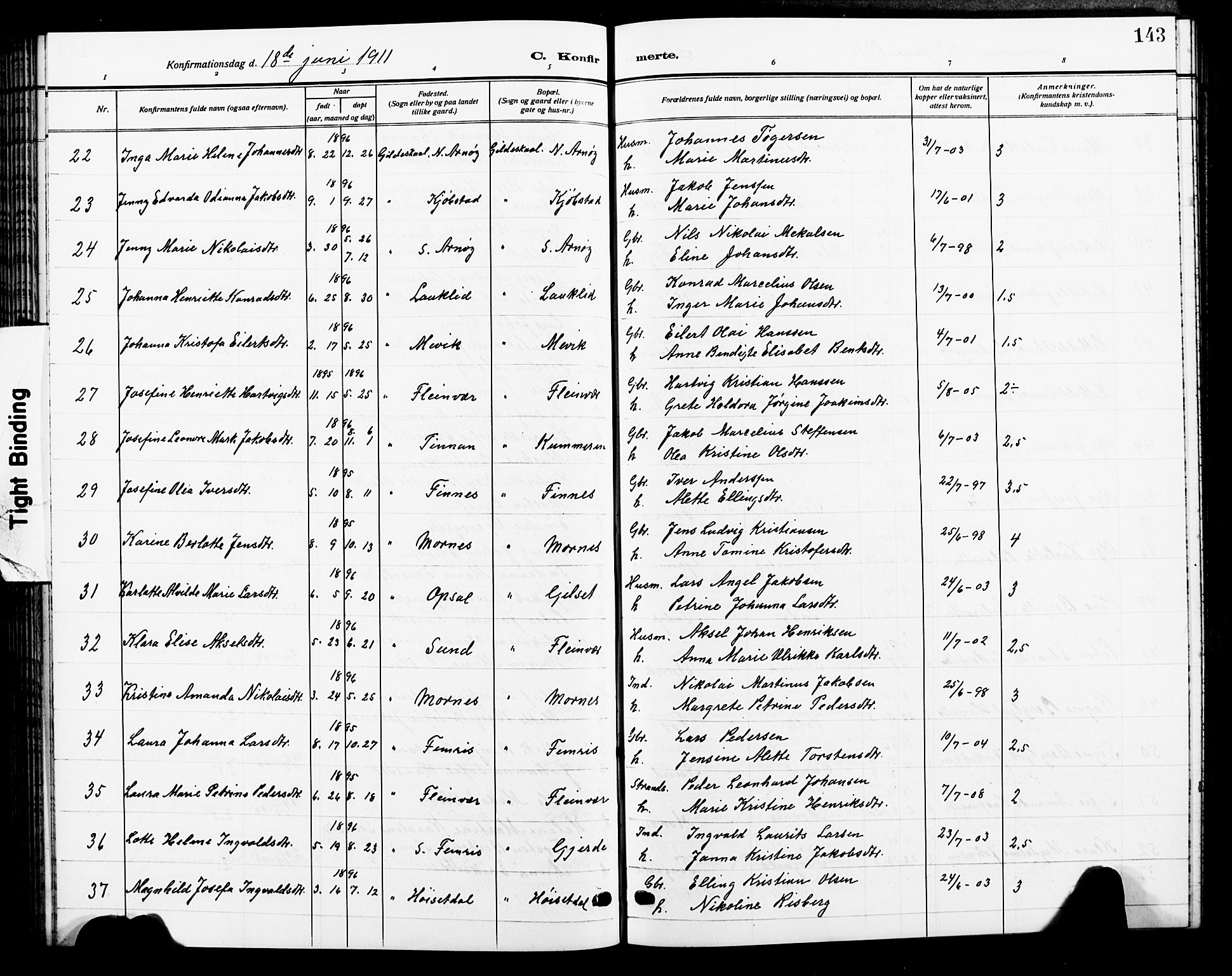 Ministerialprotokoller, klokkerbøker og fødselsregistre - Nordland, AV/SAT-A-1459/805/L0110: Parish register (copy) no. 805C06, 1909-1924, p. 143