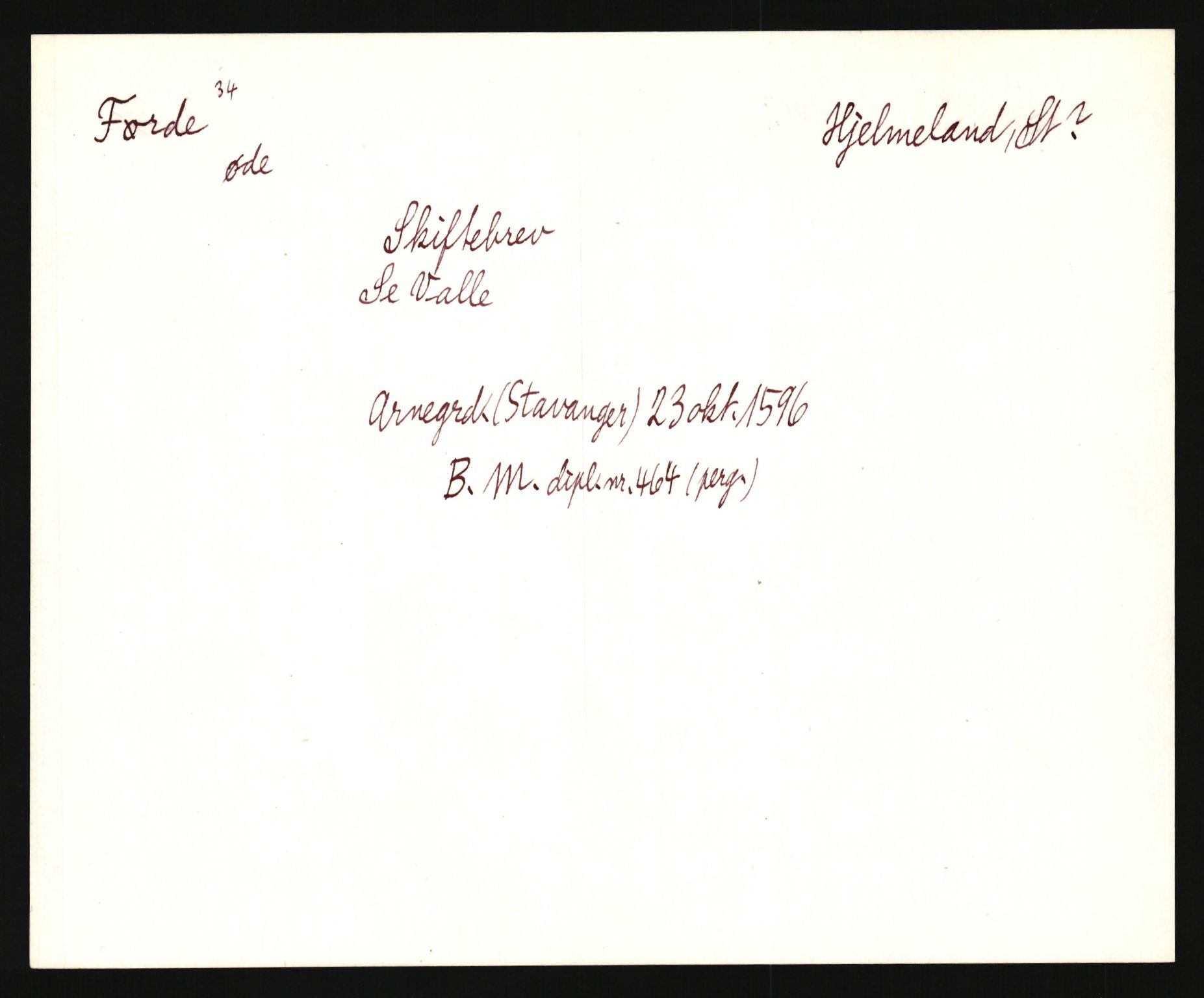 Riksarkivets diplomsamling, AV/RA-EA-5965/F35/F35e/L0027: Registreringssedler Rogaland, 1400-1700, p. 385