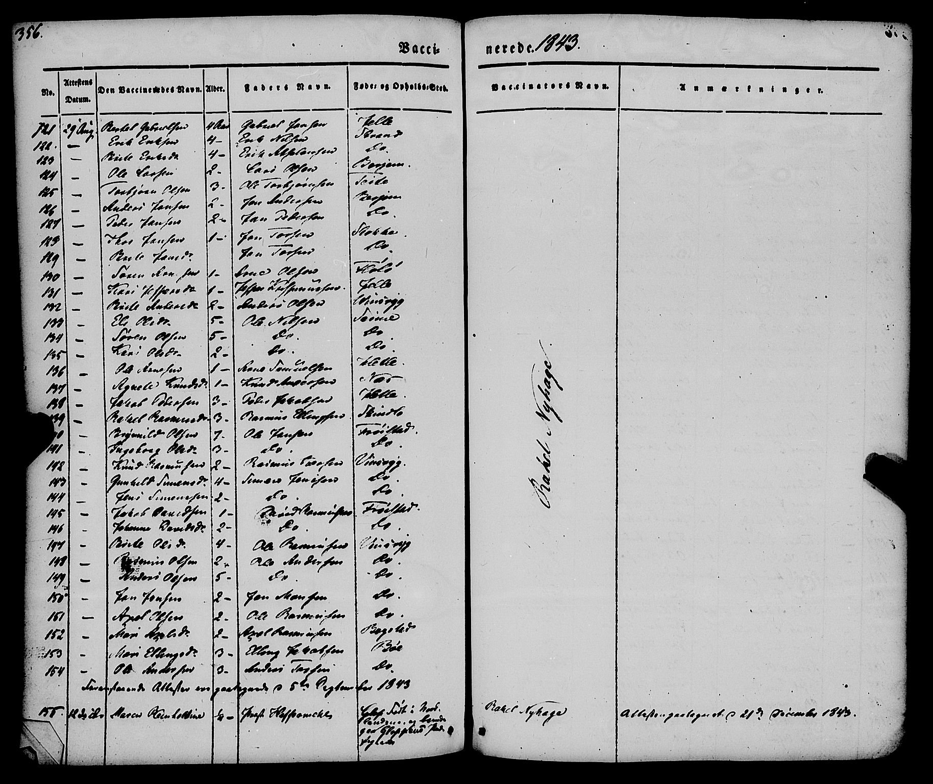 Gloppen sokneprestembete, SAB/A-80101/H/Haa/Haaa/L0008: Parish register (official) no. A 8, 1837-1855, p. 356