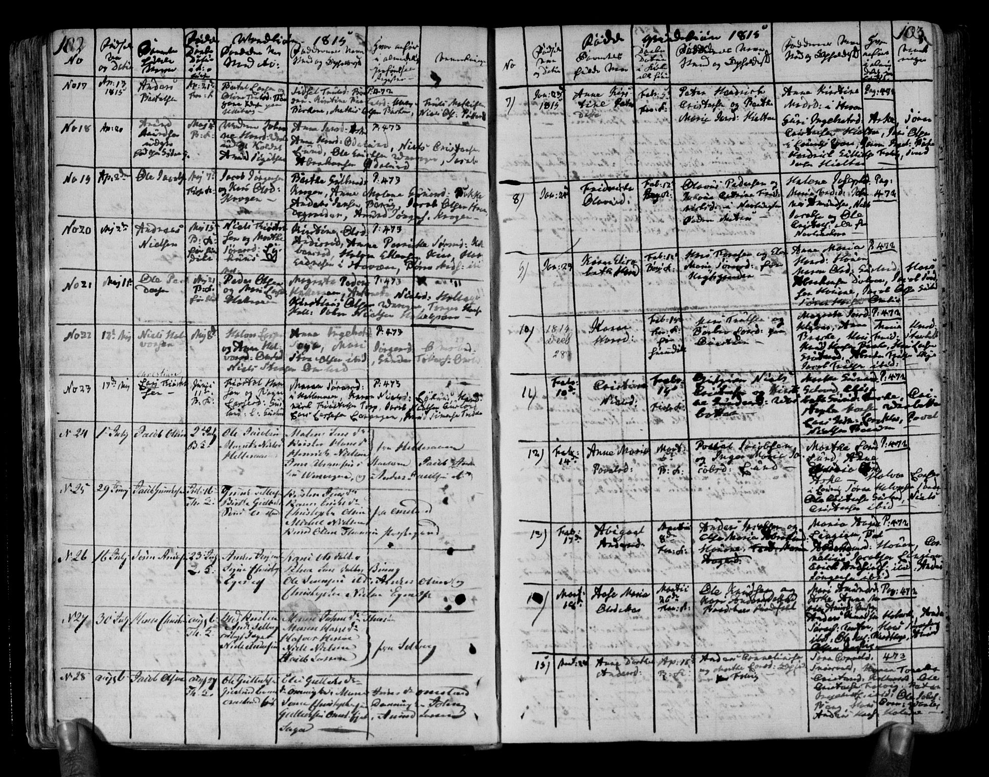 Brunlanes kirkebøker, SAKO/A-342/F/Fa/L0002: Parish register (official) no. I 2, 1802-1834, p. 102-103