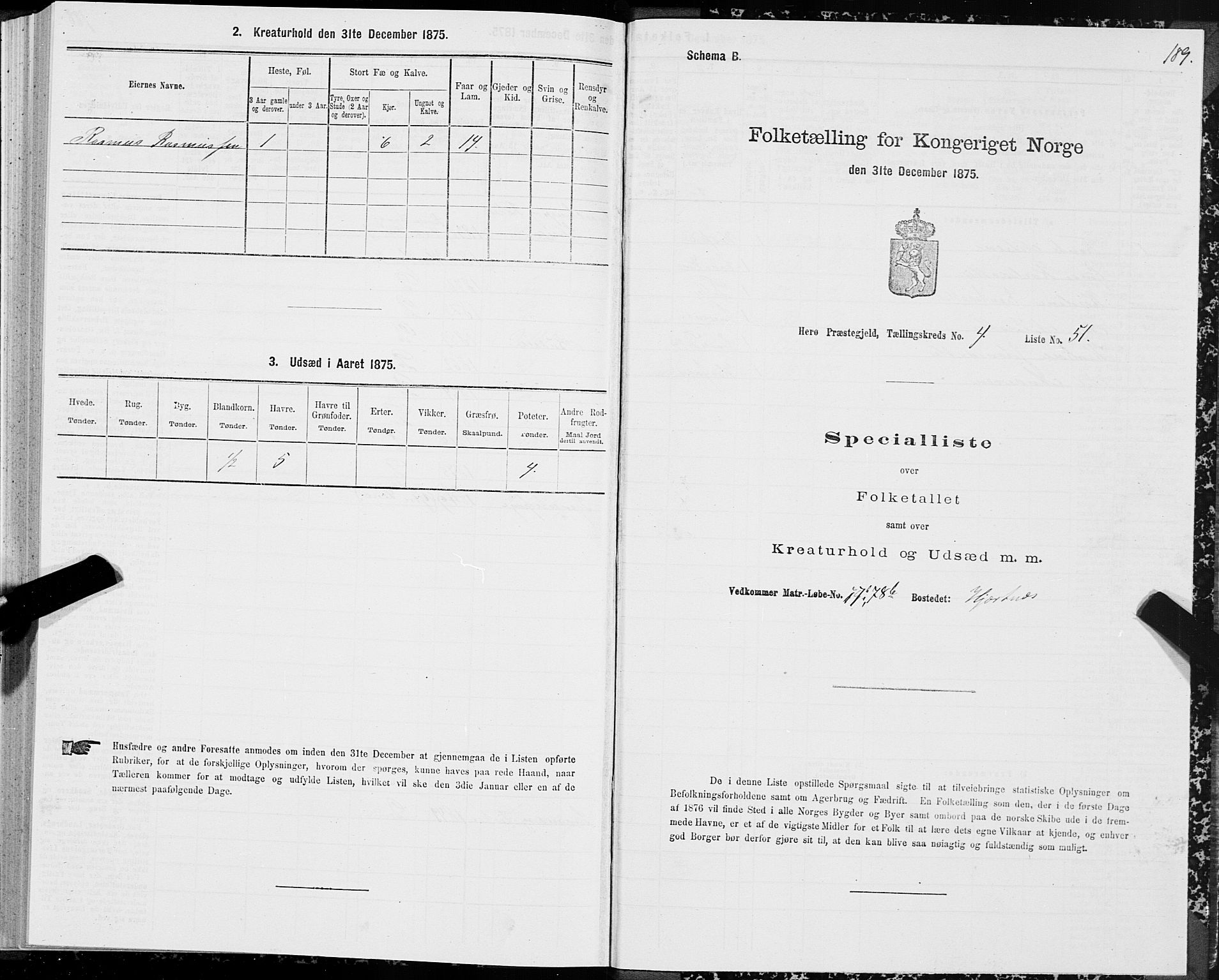 SAT, 1875 census for 1515P Herøy, 1875, p. 2189