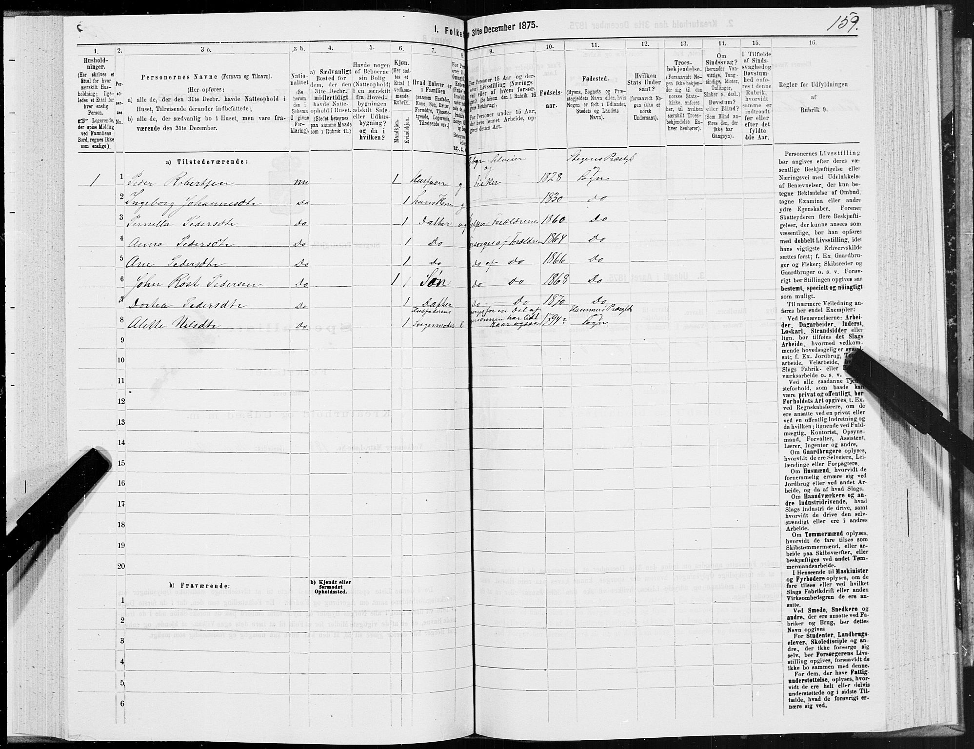 SAT, 1875 census for 1848P Steigen, 1875, p. 3159