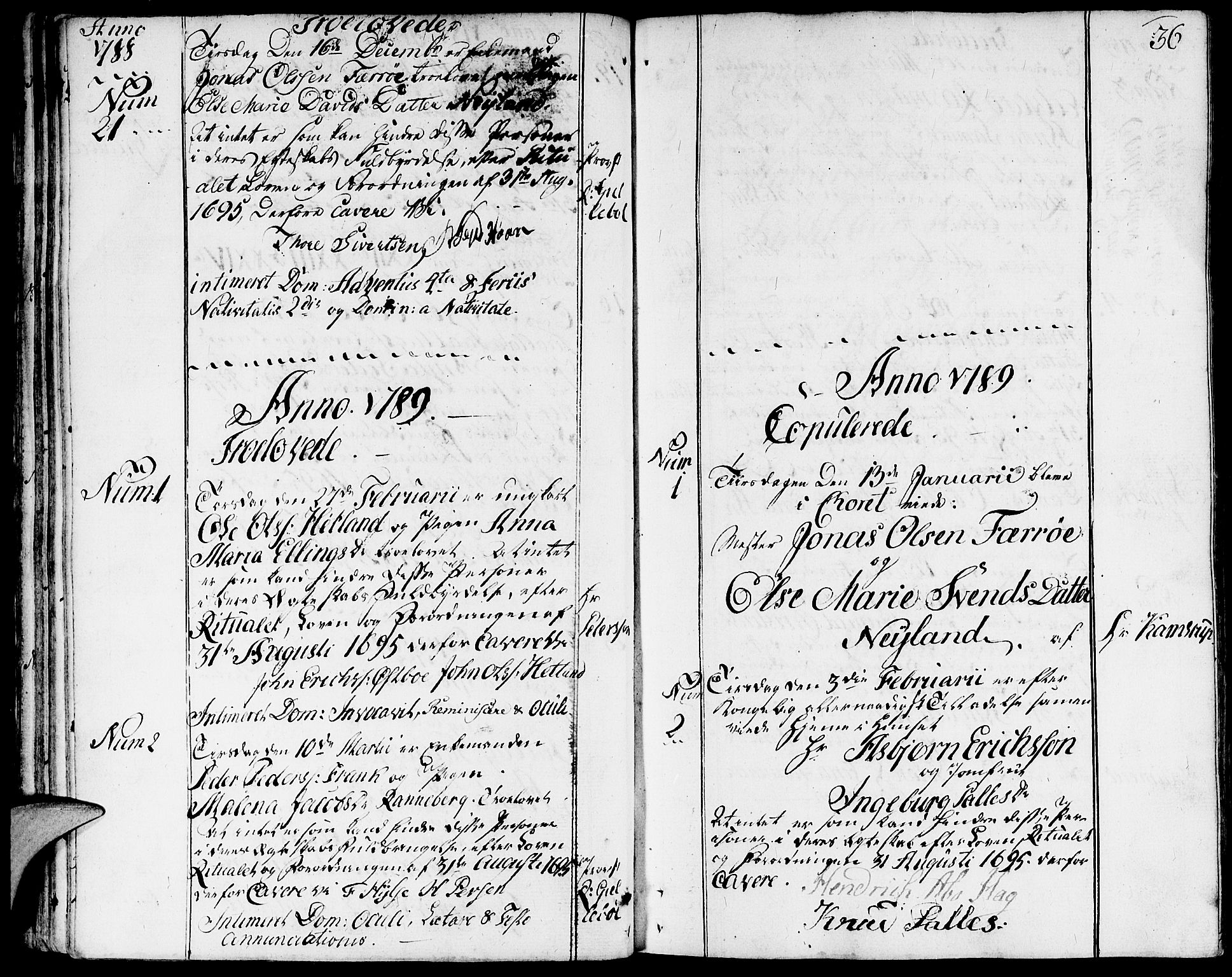 Domkirken sokneprestkontor, SAST/A-101812/001/30/30BA/L0006: Parish register (official) no. A 6, 1783-1815, p. 36