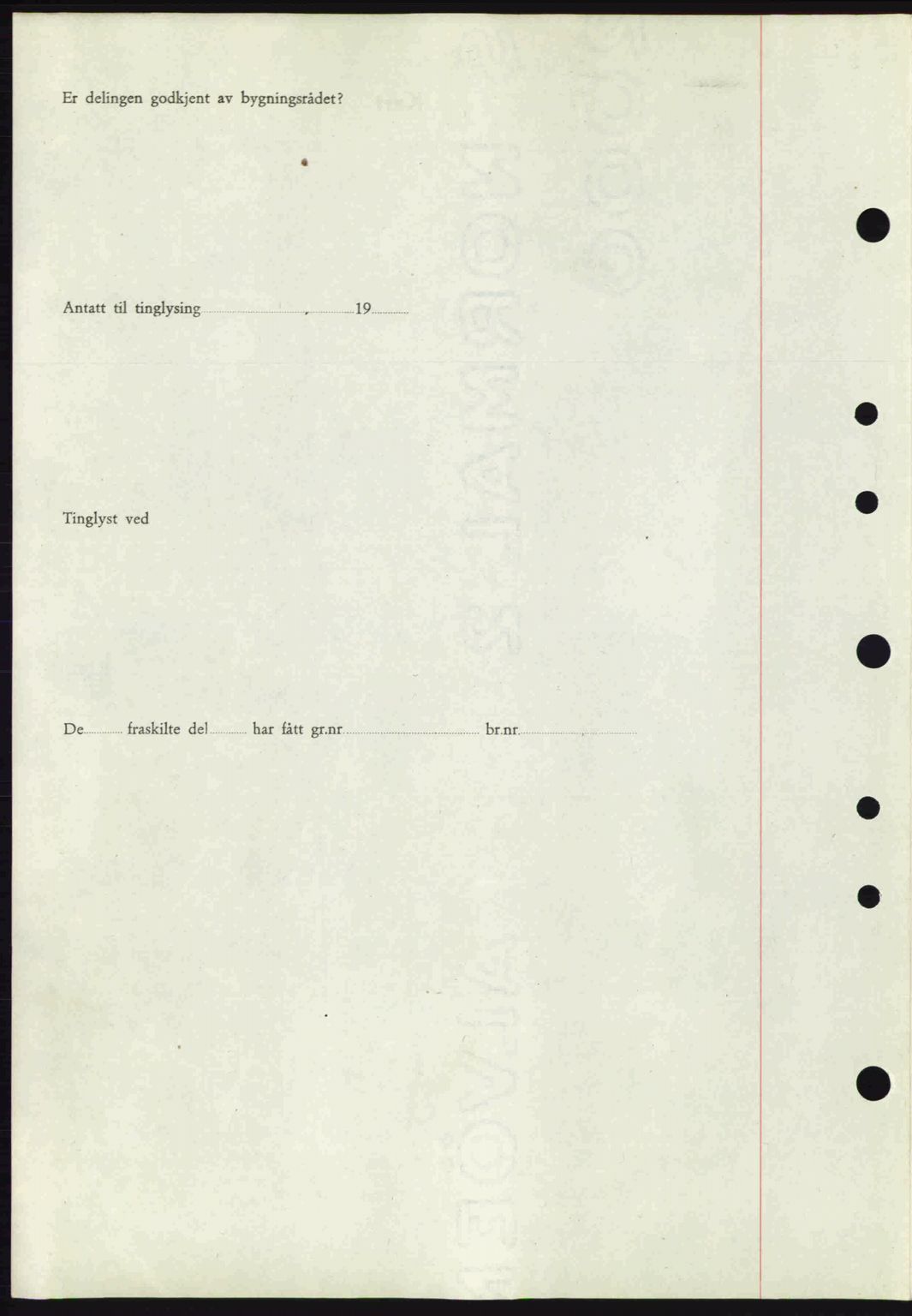 Tønsberg sorenskriveri, AV/SAKO-A-130/G/Ga/Gaa/L0013: Mortgage book no. A13, 1943-1943, Diary no: : 1274/1943