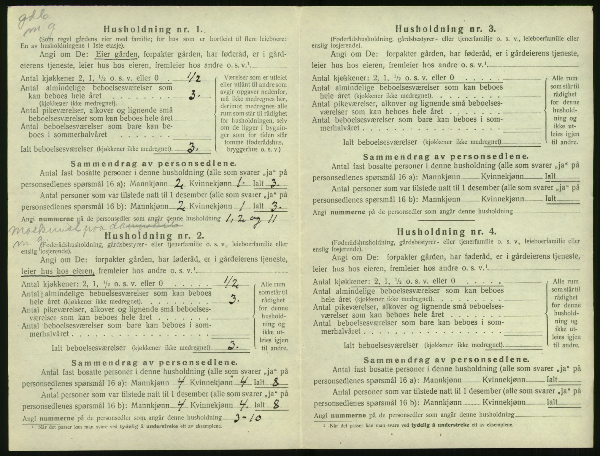 SAT, 1920 census for Volda, 1920, p. 269