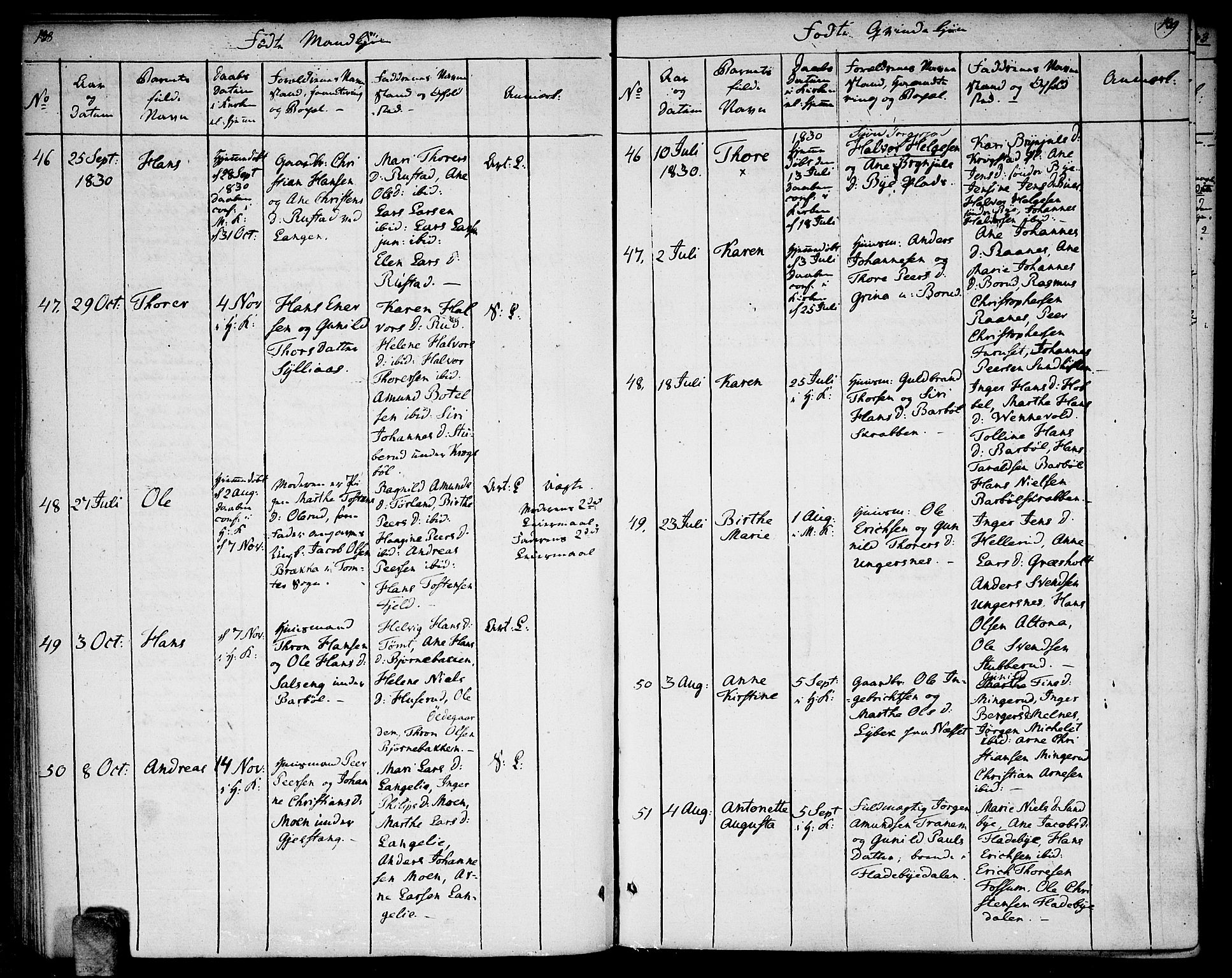 Enebakk prestekontor Kirkebøker, AV/SAO-A-10171c/F/Fa/L0007: Parish register (official) no. I 7, 1823-1832, p. 138-139