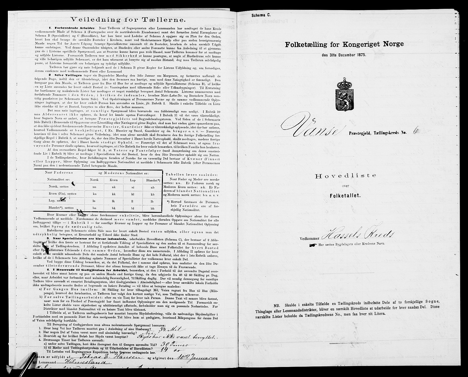 SAK, 1875 census for 1041L Vanse/Vanse og Farsund, 1875, p. 71