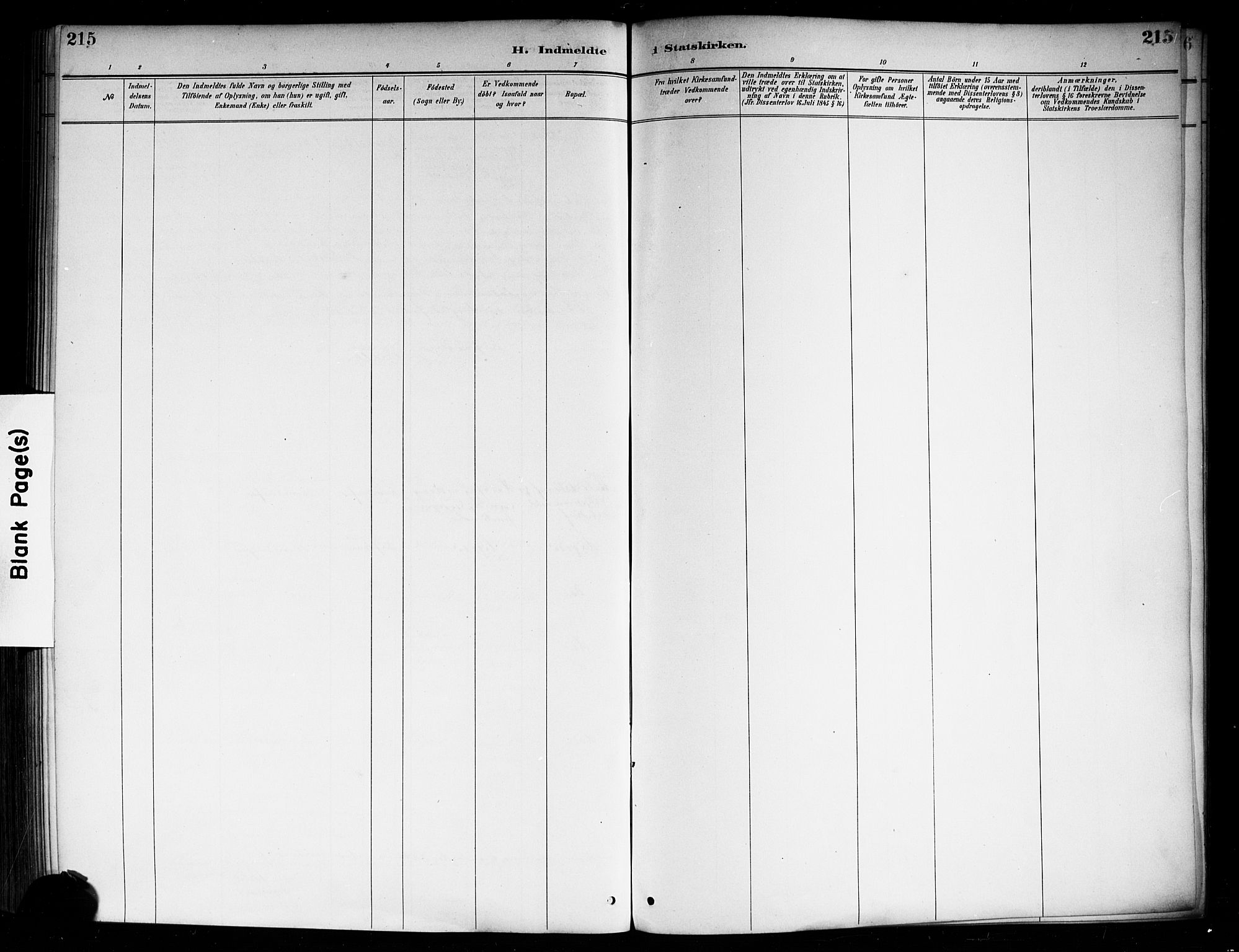 Nedre Eiker kirkebøker, AV/SAKO-A-612/F/Fa/L0003: Parish register (official) no. 3, 1885-1892, p. 215