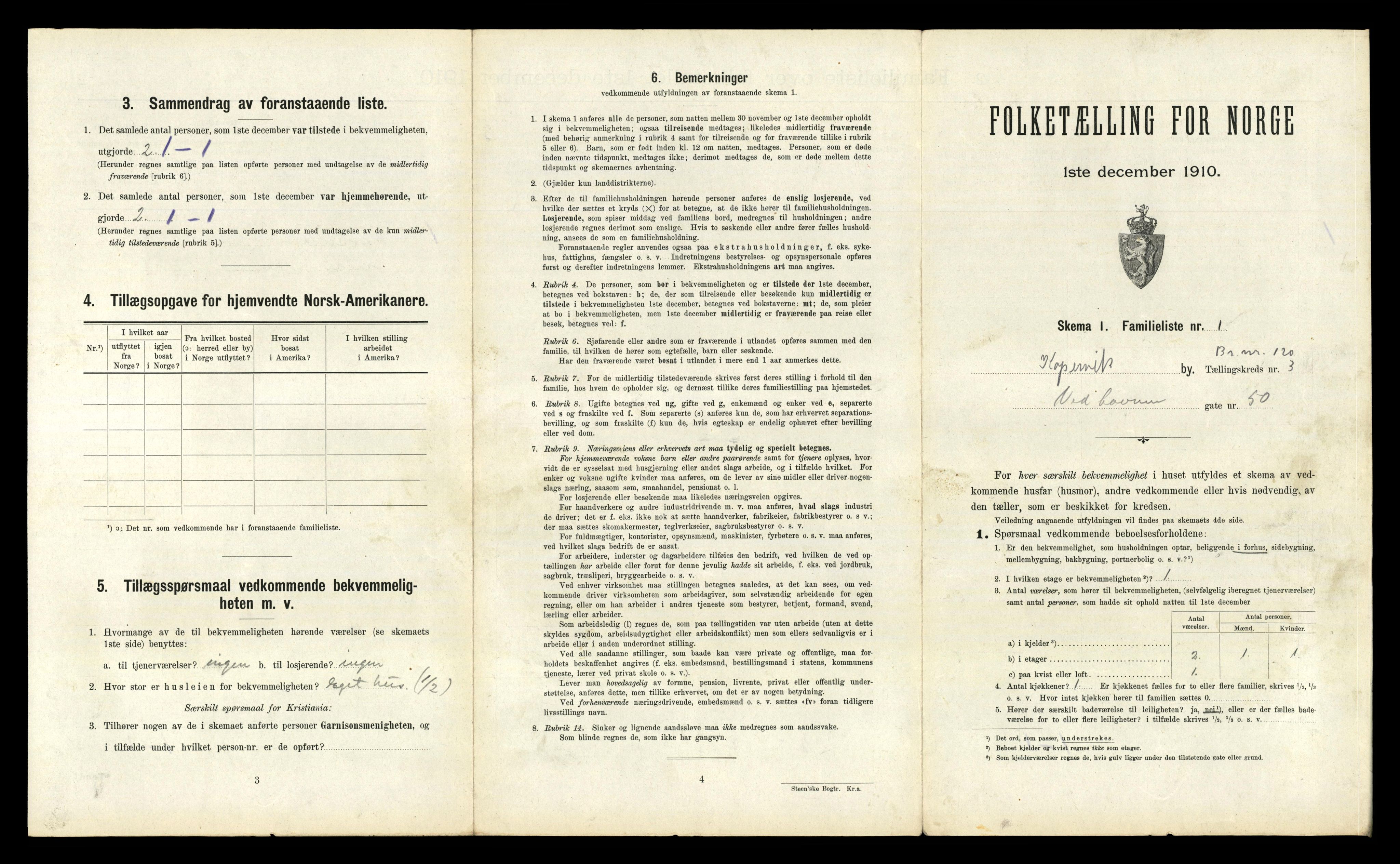 RA, 1910 census for Kopervik, 1910, p. 880