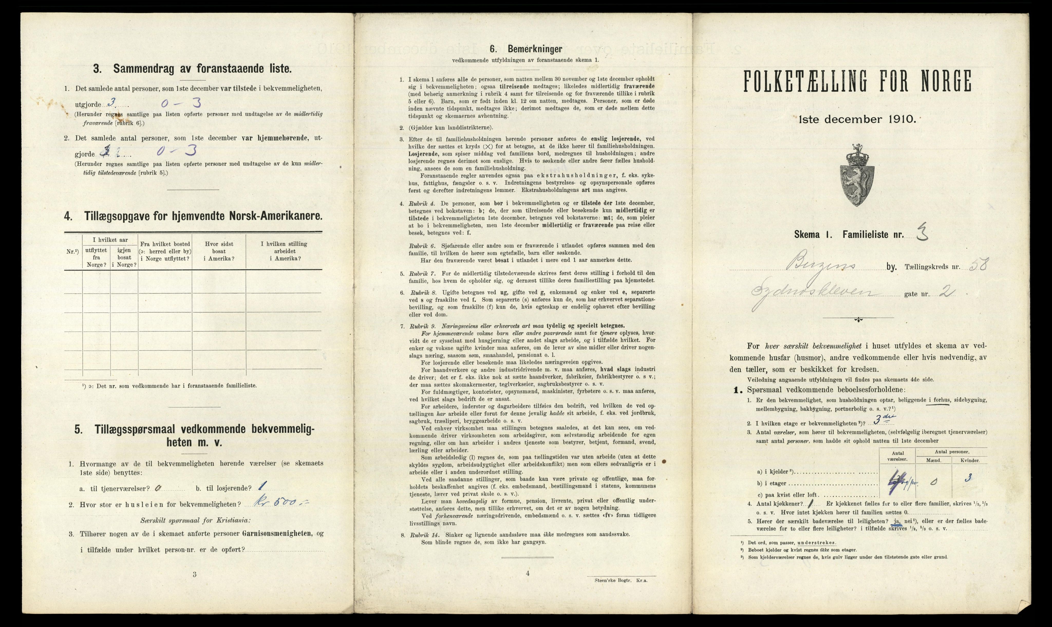 RA, 1910 census for Bergen, 1910, p. 20097