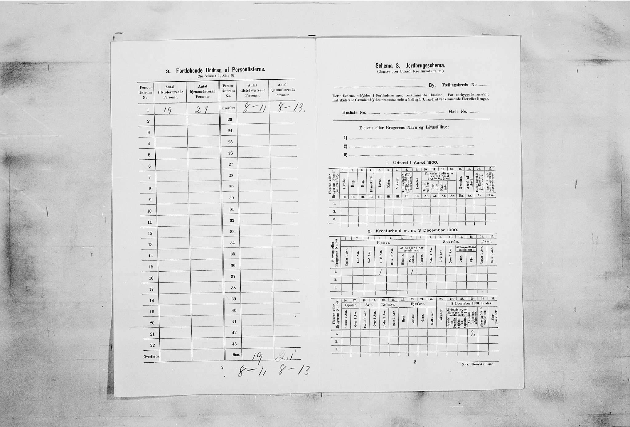 RA, 1900 census for Horten, 1900, p. 5275