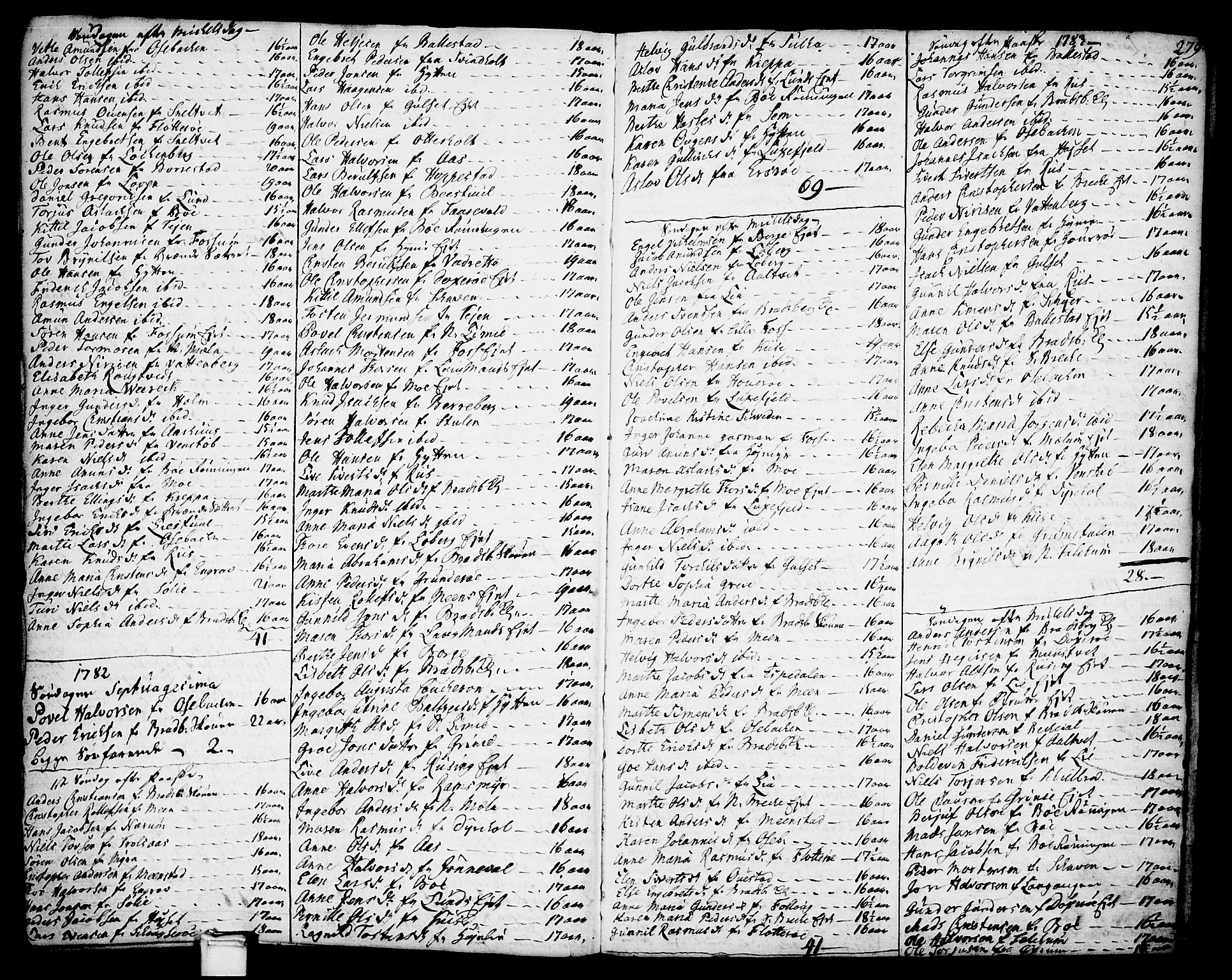 Gjerpen kirkebøker, SAKO/A-265/F/Fa/L0002: Parish register (official) no. I 2, 1747-1795, p. 279