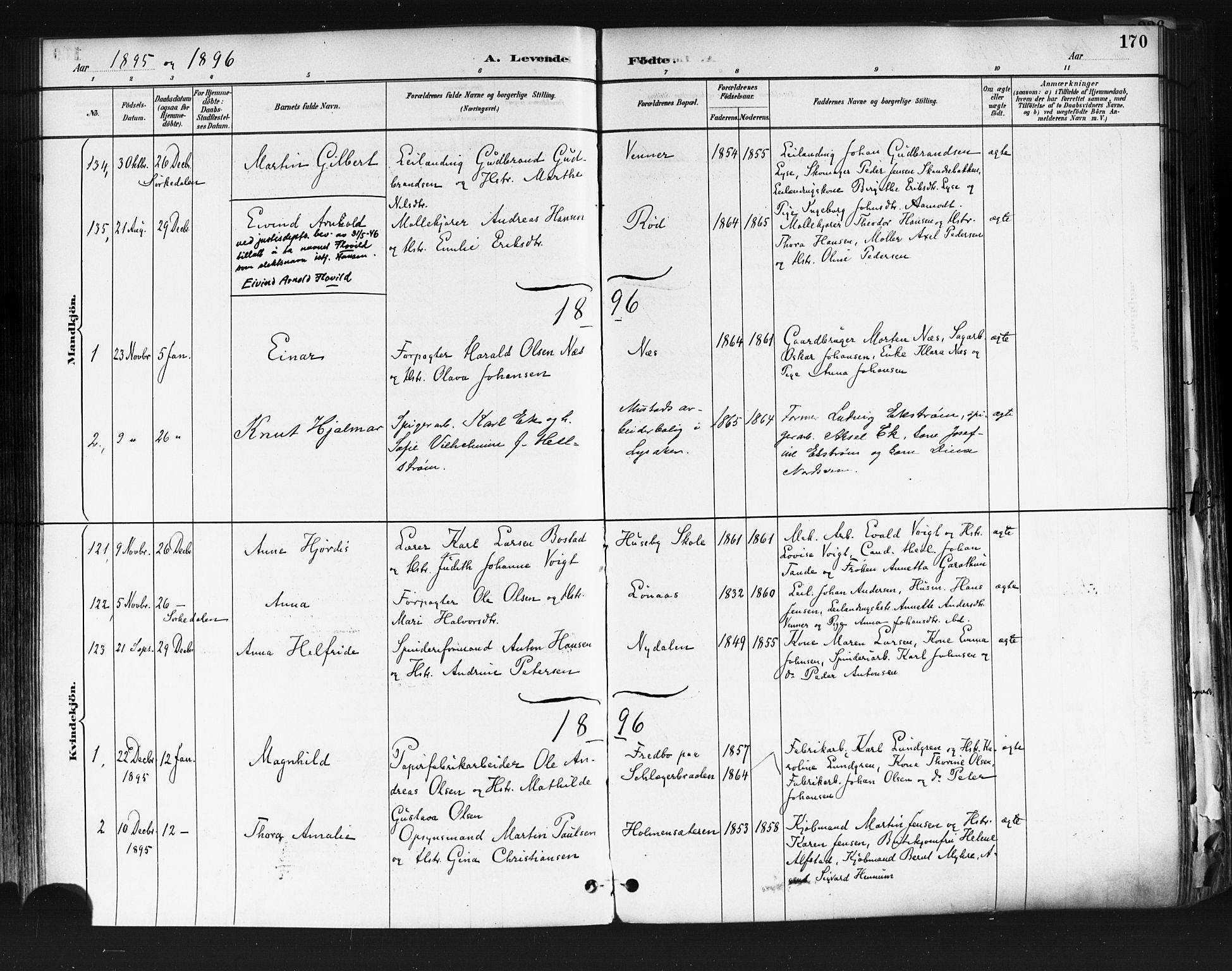 Vestre Aker prestekontor Kirkebøker, AV/SAO-A-10025/F/Fa/L0010: Parish register (official) no. 10, 1886-1903, p. 170