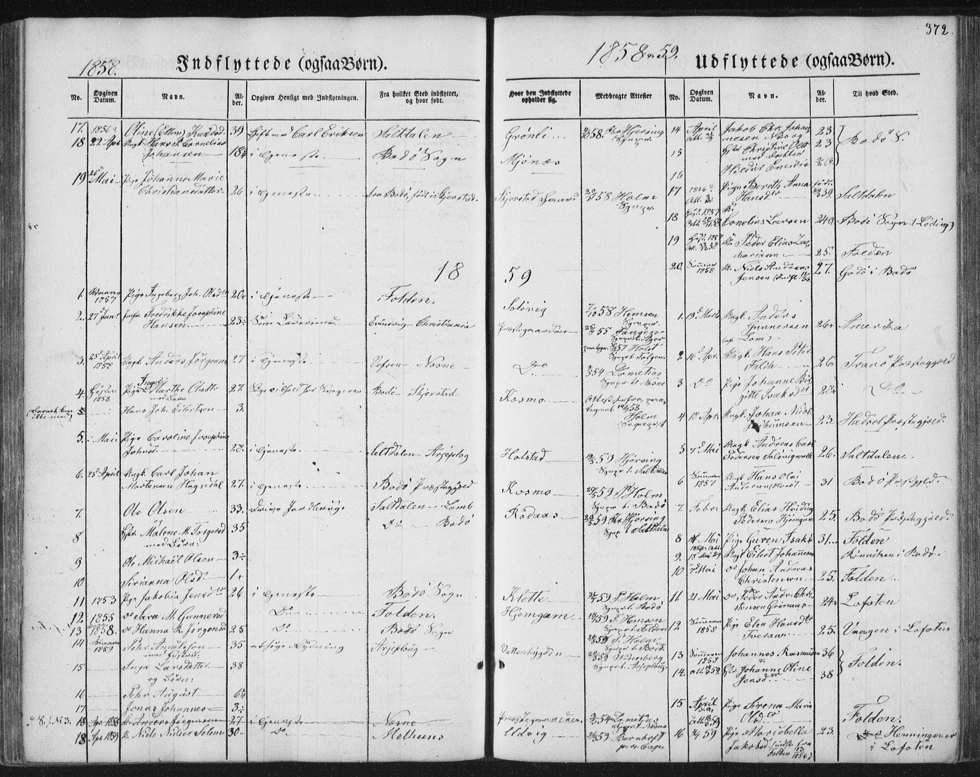 Ministerialprotokoller, klokkerbøker og fødselsregistre - Nordland, SAT/A-1459/852/L0738: Parish register (official) no. 852A08, 1849-1865, p. 372
