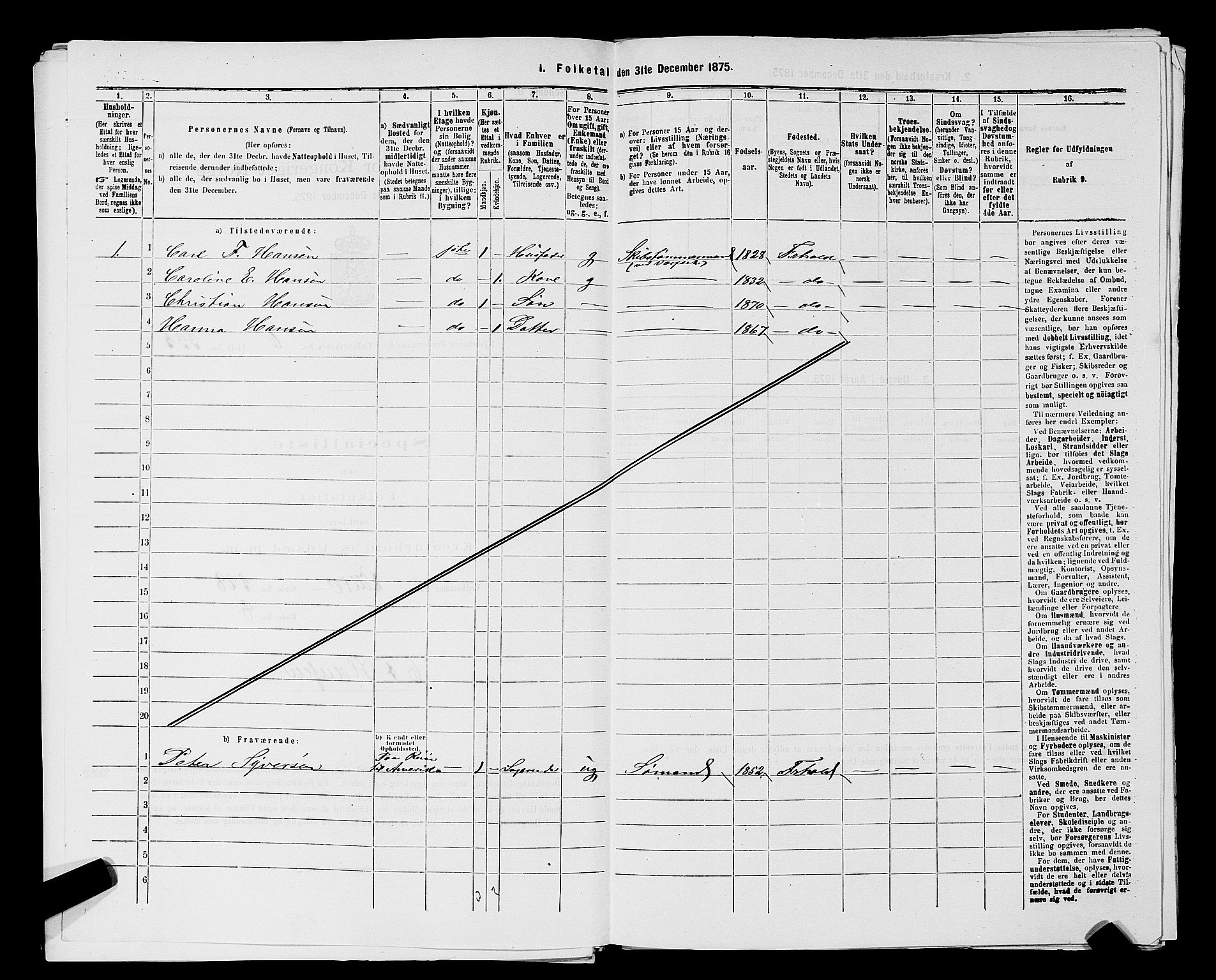 RA, 1875 census for 0101P Fredrikshald, 1875, p. 620
