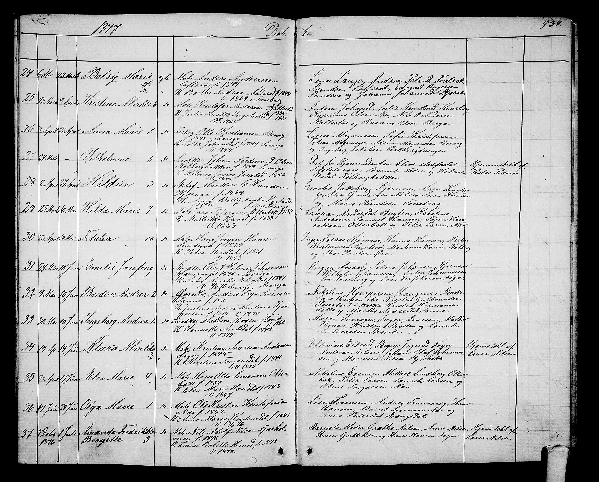 Nøtterøy kirkebøker, AV/SAKO-A-354/G/Ga/L0002: Parish register (copy) no. I 2, 1860-1877, p. 534