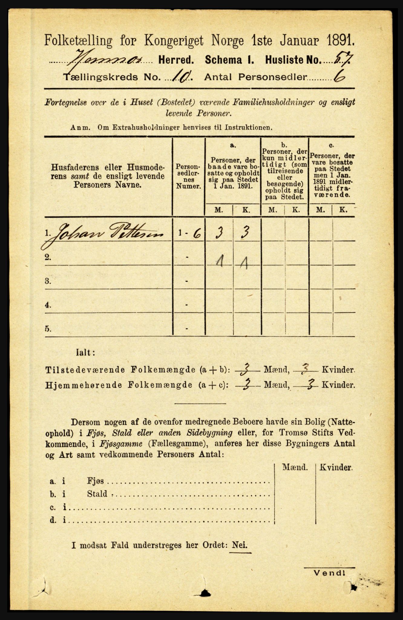 RA, 1891 census for 1832 Hemnes, 1891, p. 4791