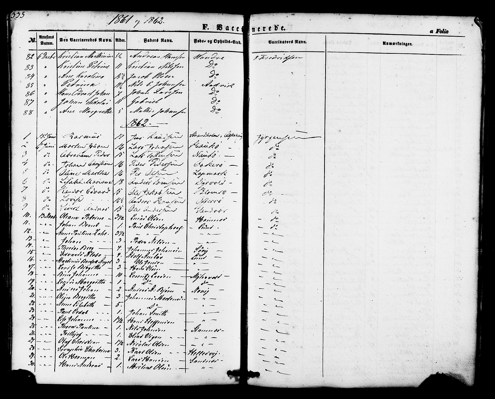 Ministerialprotokoller, klokkerbøker og fødselsregistre - Nordland, AV/SAT-A-1459/830/L0448: Parish register (official) no. 830A12, 1855-1878, p. 335