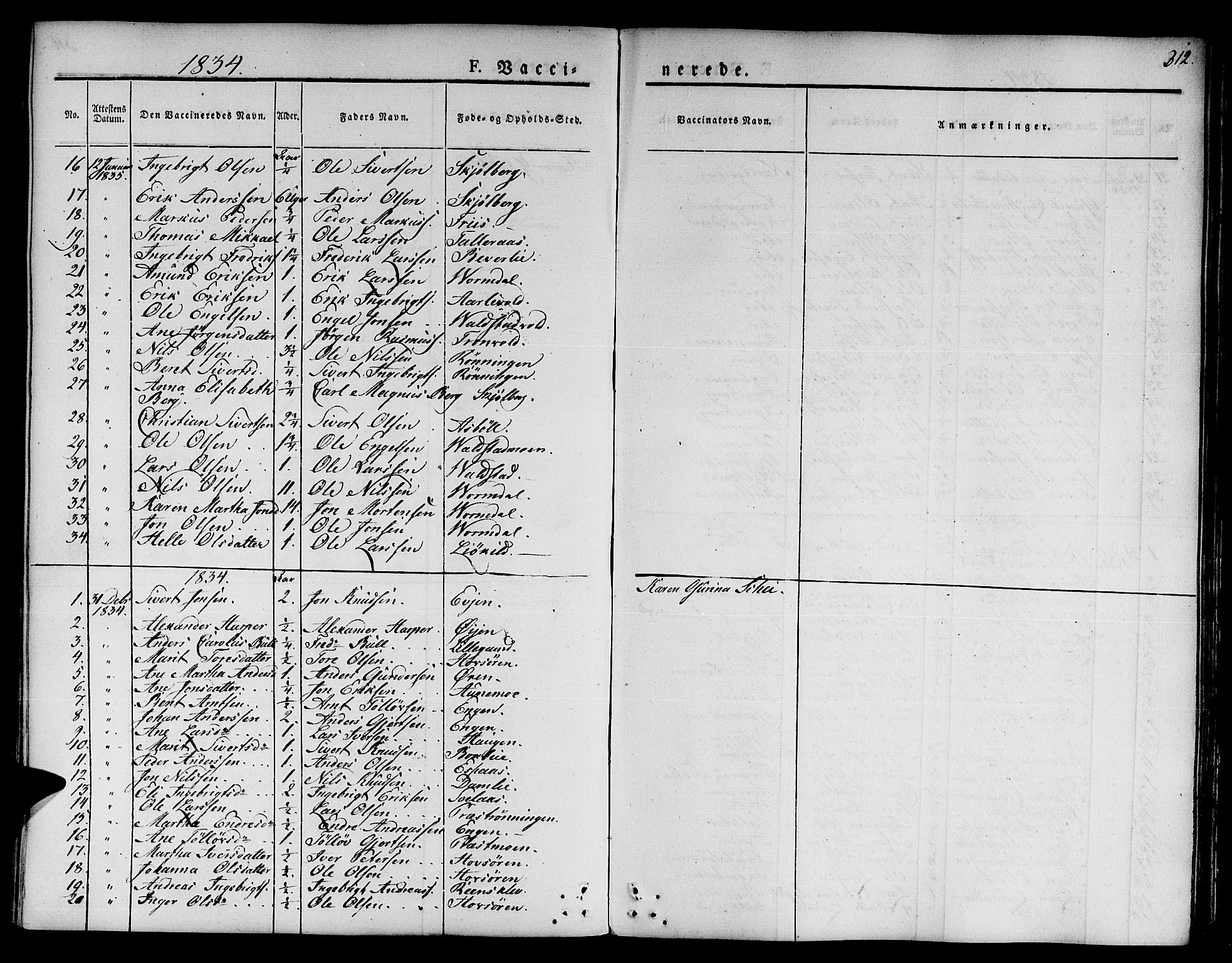 Ministerialprotokoller, klokkerbøker og fødselsregistre - Sør-Trøndelag, AV/SAT-A-1456/668/L0804: Parish register (official) no. 668A04, 1826-1839, p. 312