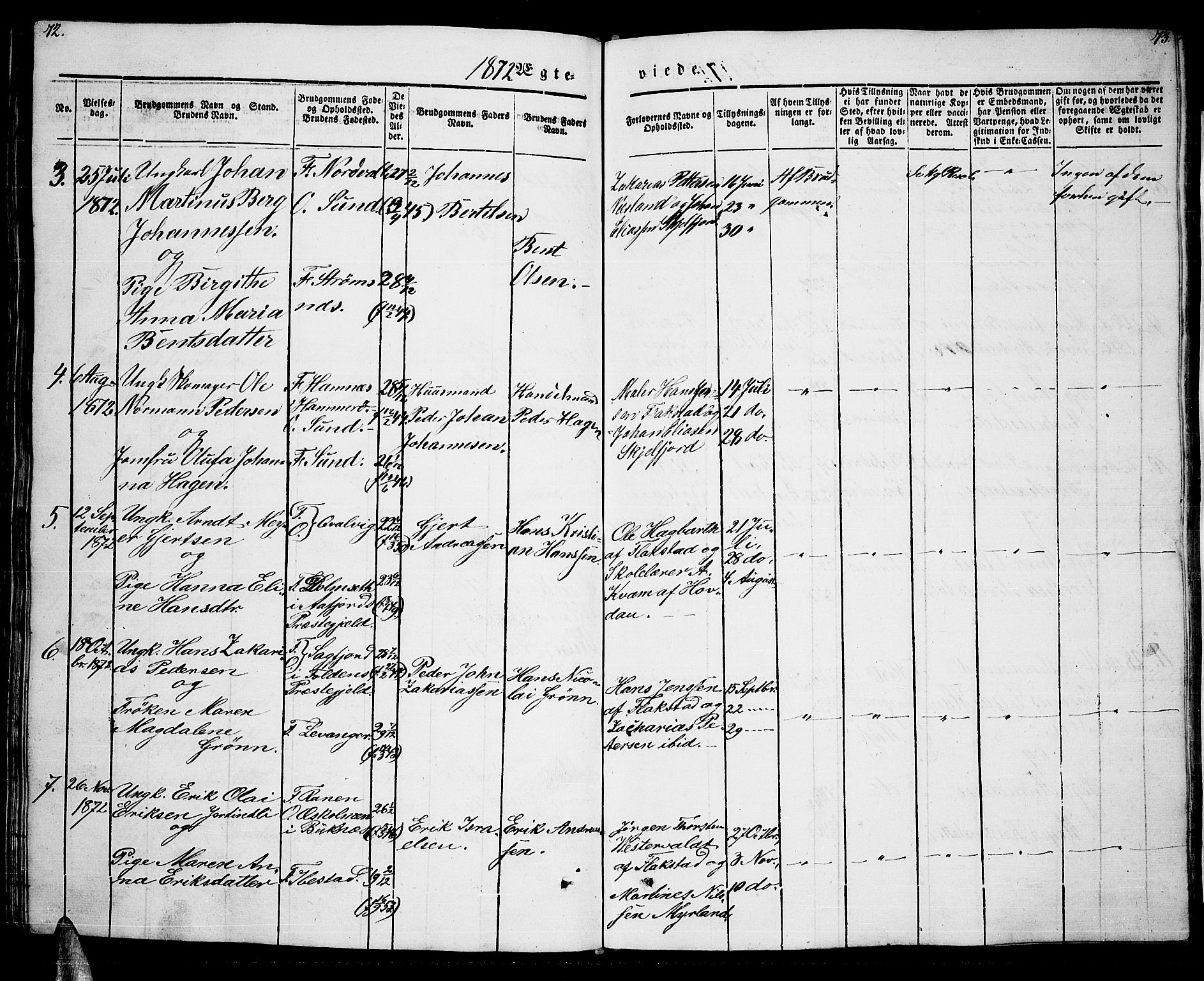 Ministerialprotokoller, klokkerbøker og fødselsregistre - Nordland, AV/SAT-A-1459/885/L1212: Parish register (copy) no. 885C01, 1847-1873, p. 72-73