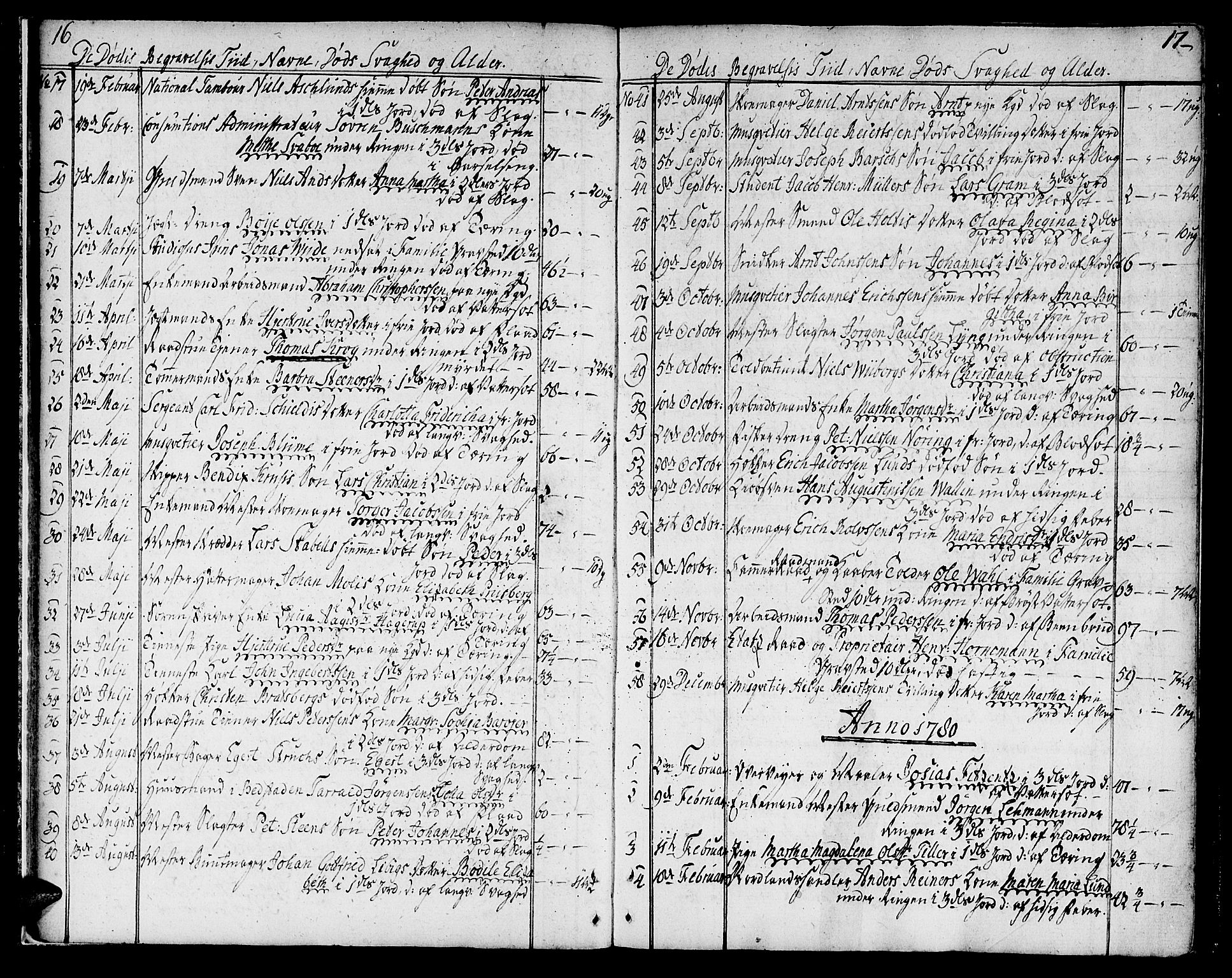 Ministerialprotokoller, klokkerbøker og fødselsregistre - Sør-Trøndelag, SAT/A-1456/602/L0106: Parish register (official) no. 602A04, 1774-1814, p. 16-17