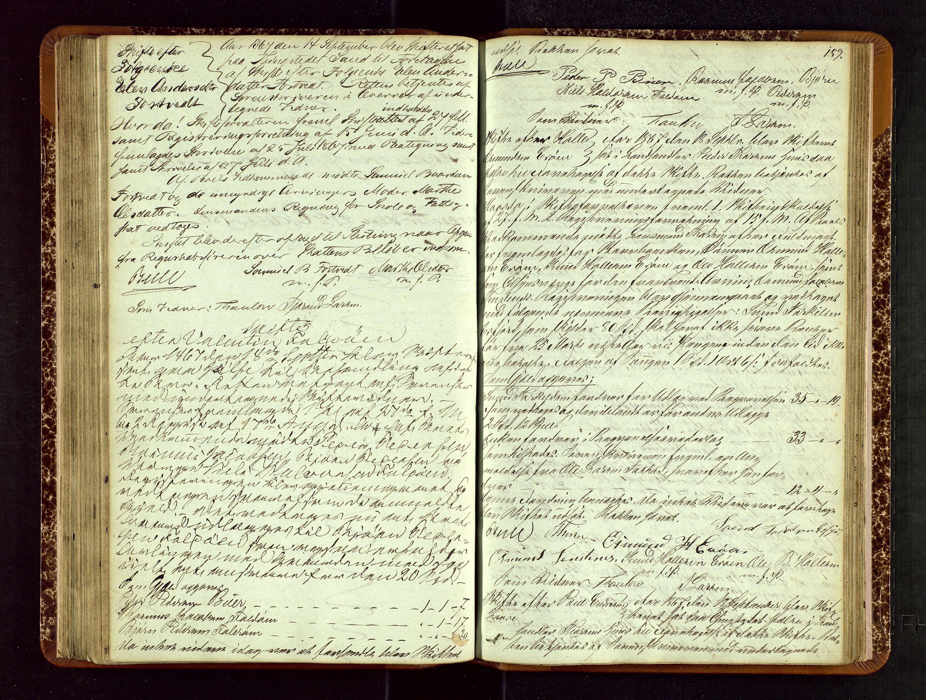 Ryfylke tingrett, AV/SAST-A-100055/001/IV/IVF/L0007: Skifteforhandlingsprotokoll B 1, 1852-1870, p. 159
