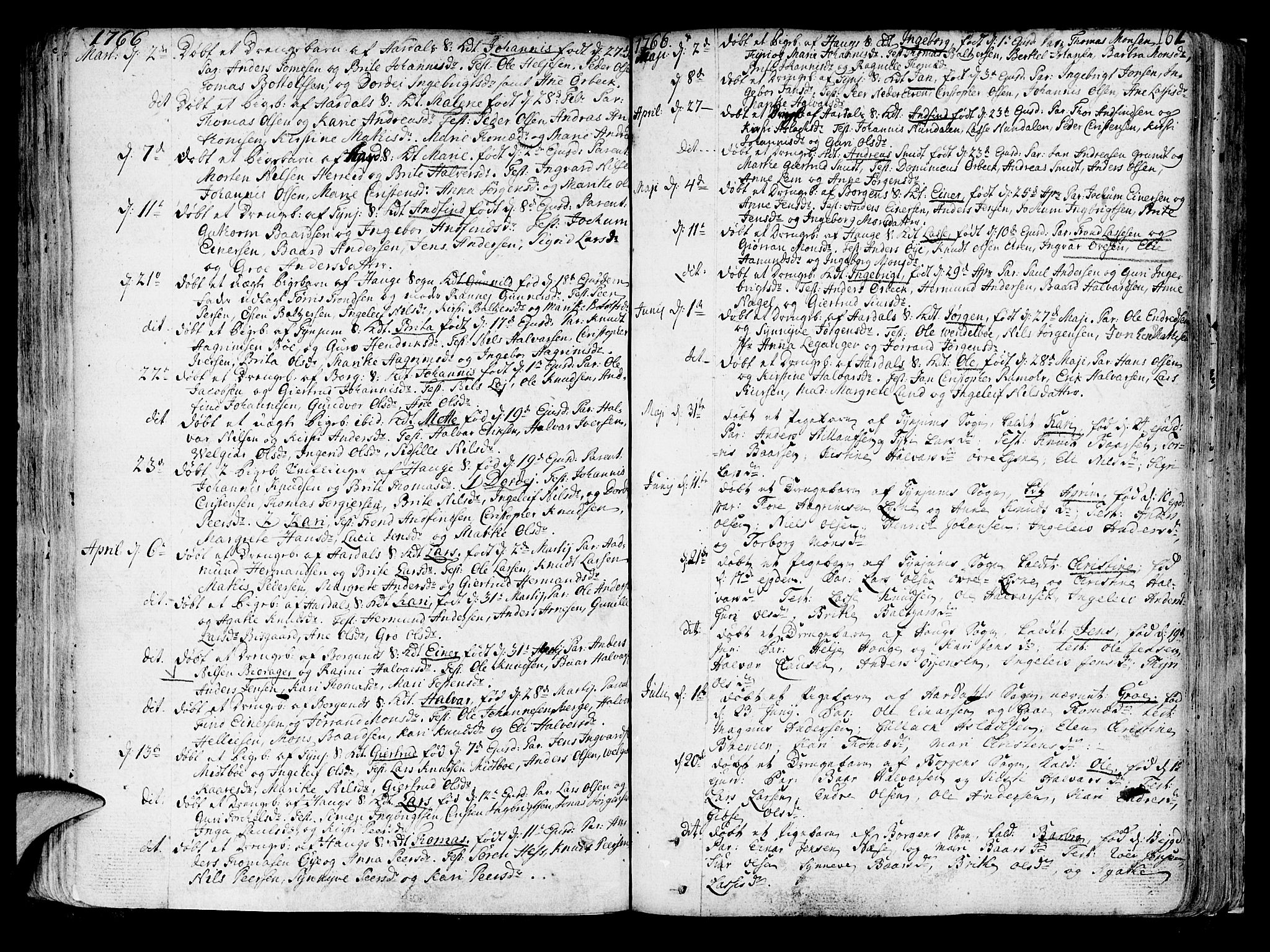 Lærdal sokneprestembete, AV/SAB-A-81201: Parish register (official) no. A 2, 1752-1782, p. 161