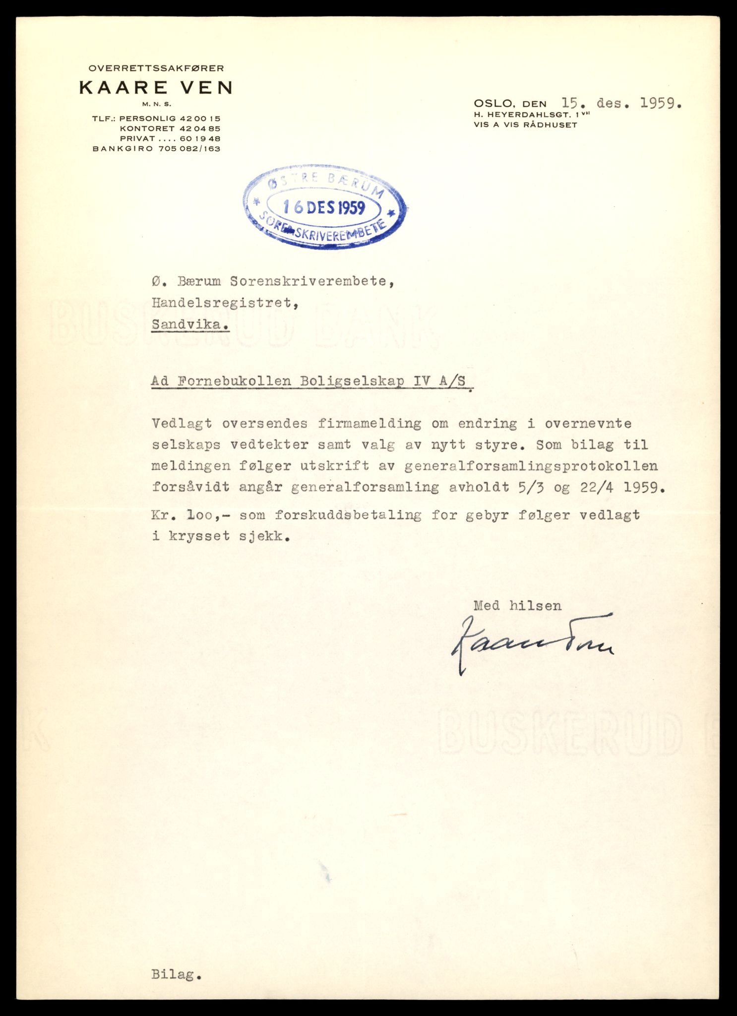 Asker og Bærum tingrett, AV/SAT-A-10379/K/Kb/Kba/L0085: Enkeltmannsforetak, aksjeselskap og andelslag, slettet i Østre Bærum dagboknr. 1/1960 - 68/1961, 1960-1961, p. 3