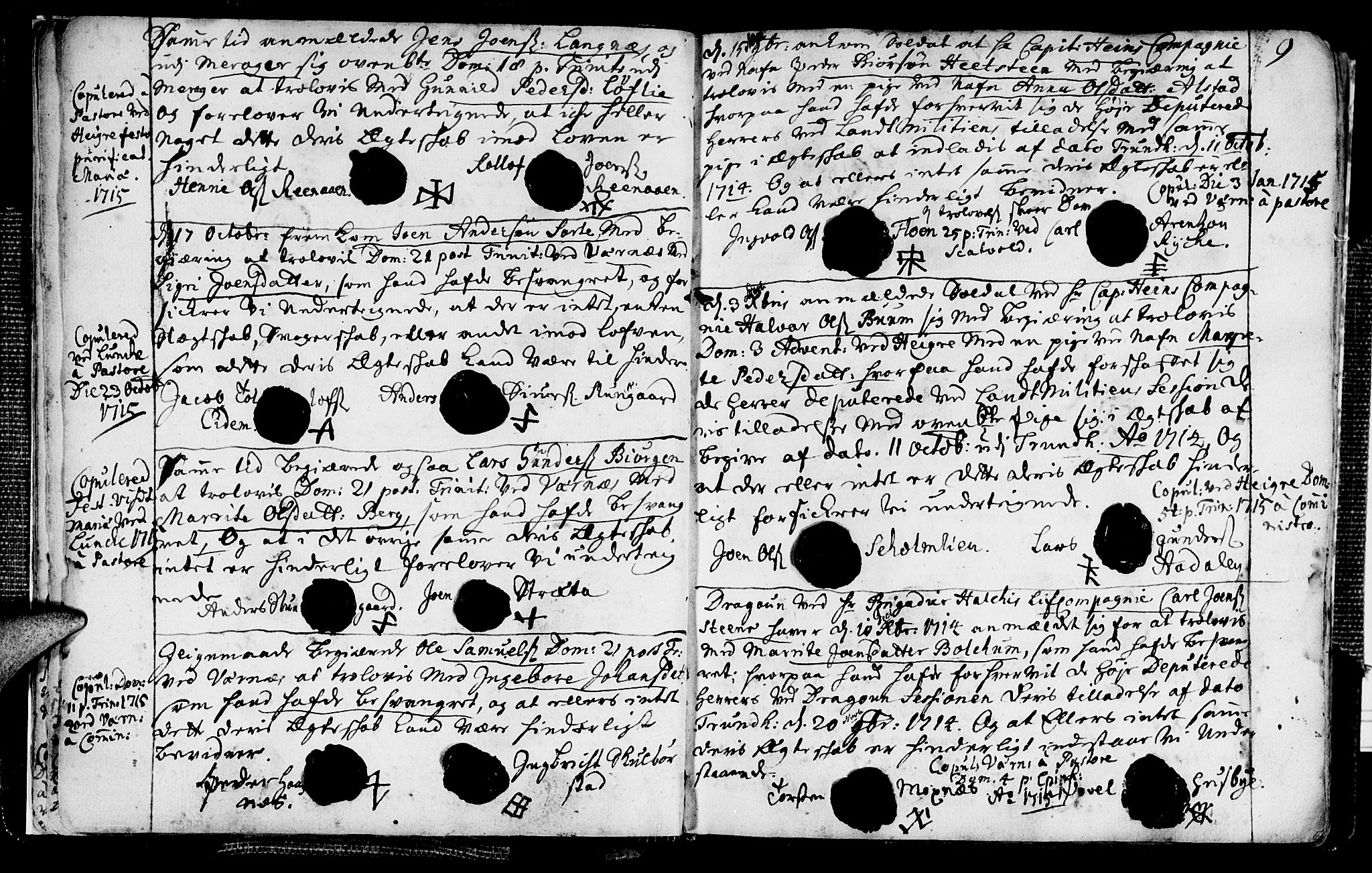Ministerialprotokoller, klokkerbøker og fødselsregistre - Nord-Trøndelag, SAT/A-1458/709/L0053: Parish register (official) no. 709A01, 1714-1729, p. 9