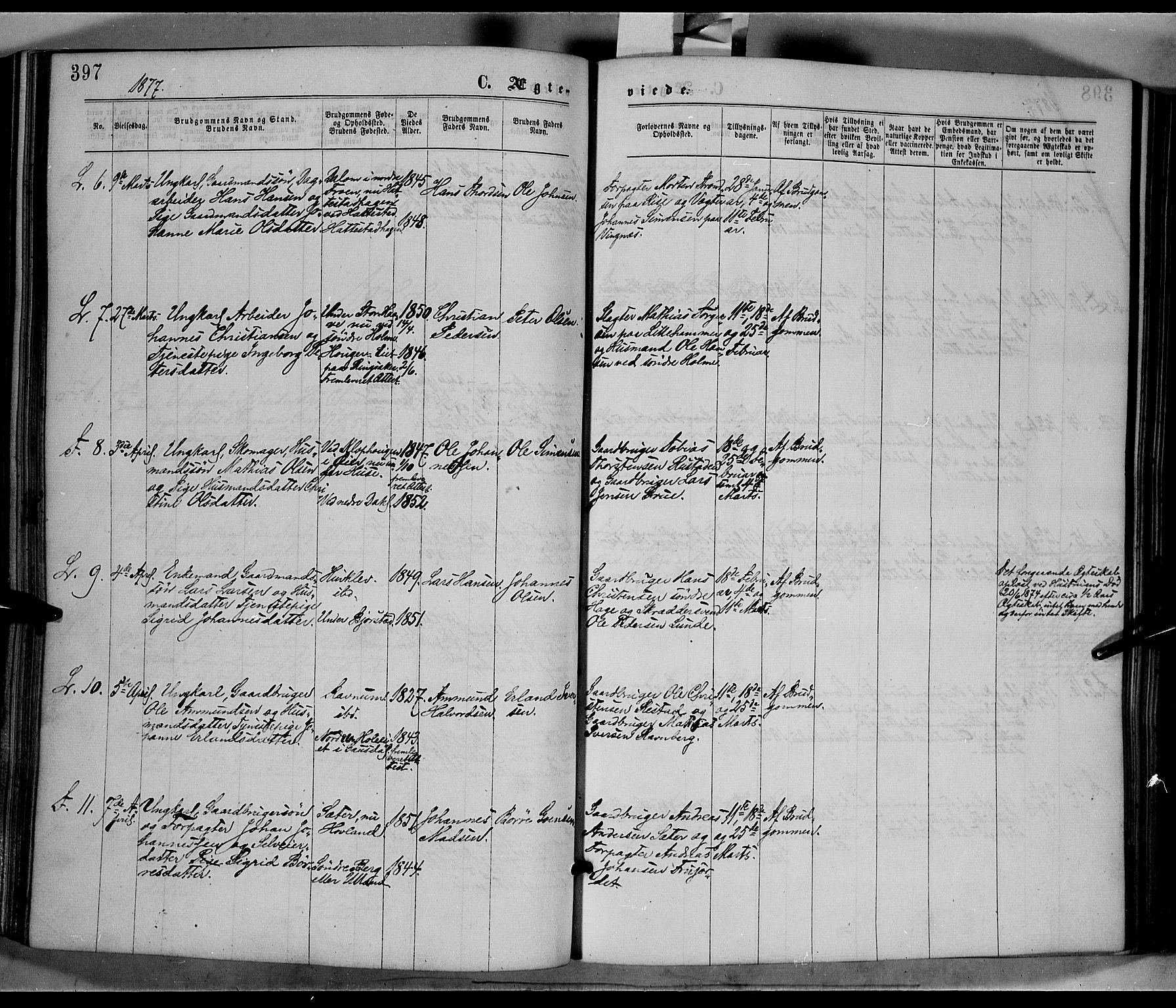 Fåberg prestekontor, AV/SAH-PREST-086/H/Ha/Haa/L0007: Parish register (official) no. 7, 1868-1878, p. 397