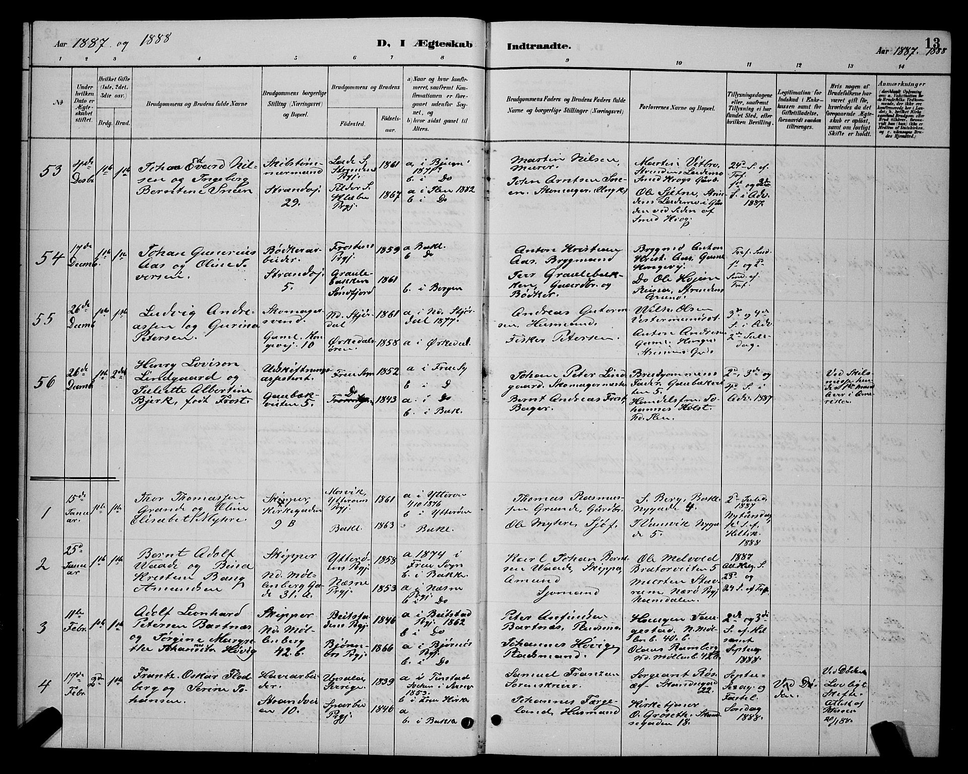 Ministerialprotokoller, klokkerbøker og fødselsregistre - Sør-Trøndelag, SAT/A-1456/604/L0223: Parish register (copy) no. 604C06, 1886-1897, p. 13