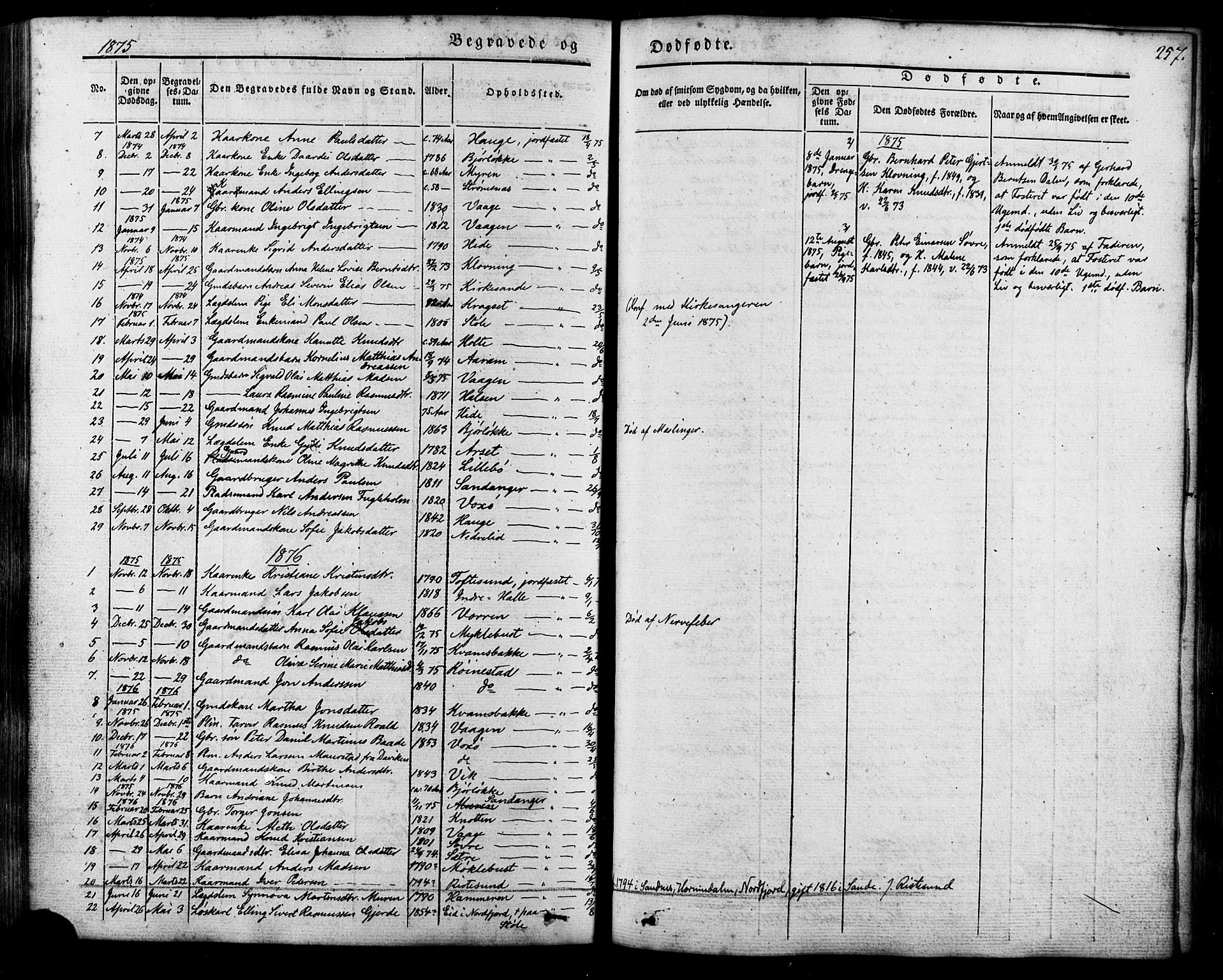 Ministerialprotokoller, klokkerbøker og fødselsregistre - Møre og Romsdal, AV/SAT-A-1454/503/L0034: Parish register (official) no. 503A02, 1841-1884, p. 257