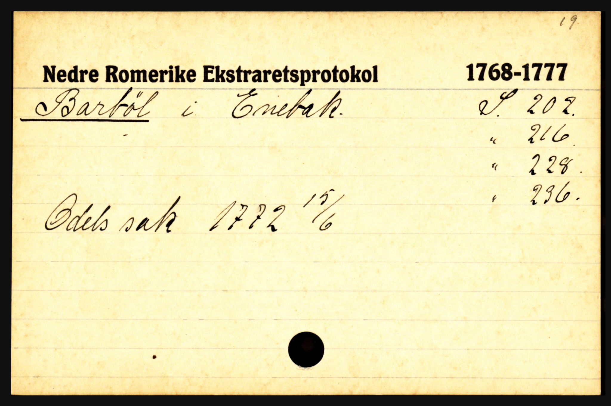 Statsarkivet i Oslo, AV/SAO-A-10621/Z/Zb/L0009: Enebakk (Auen - Årsrud), Feiring (Almelien - Torgunrød), Fet m/ Rælingen (Auten - Garder), p. 22