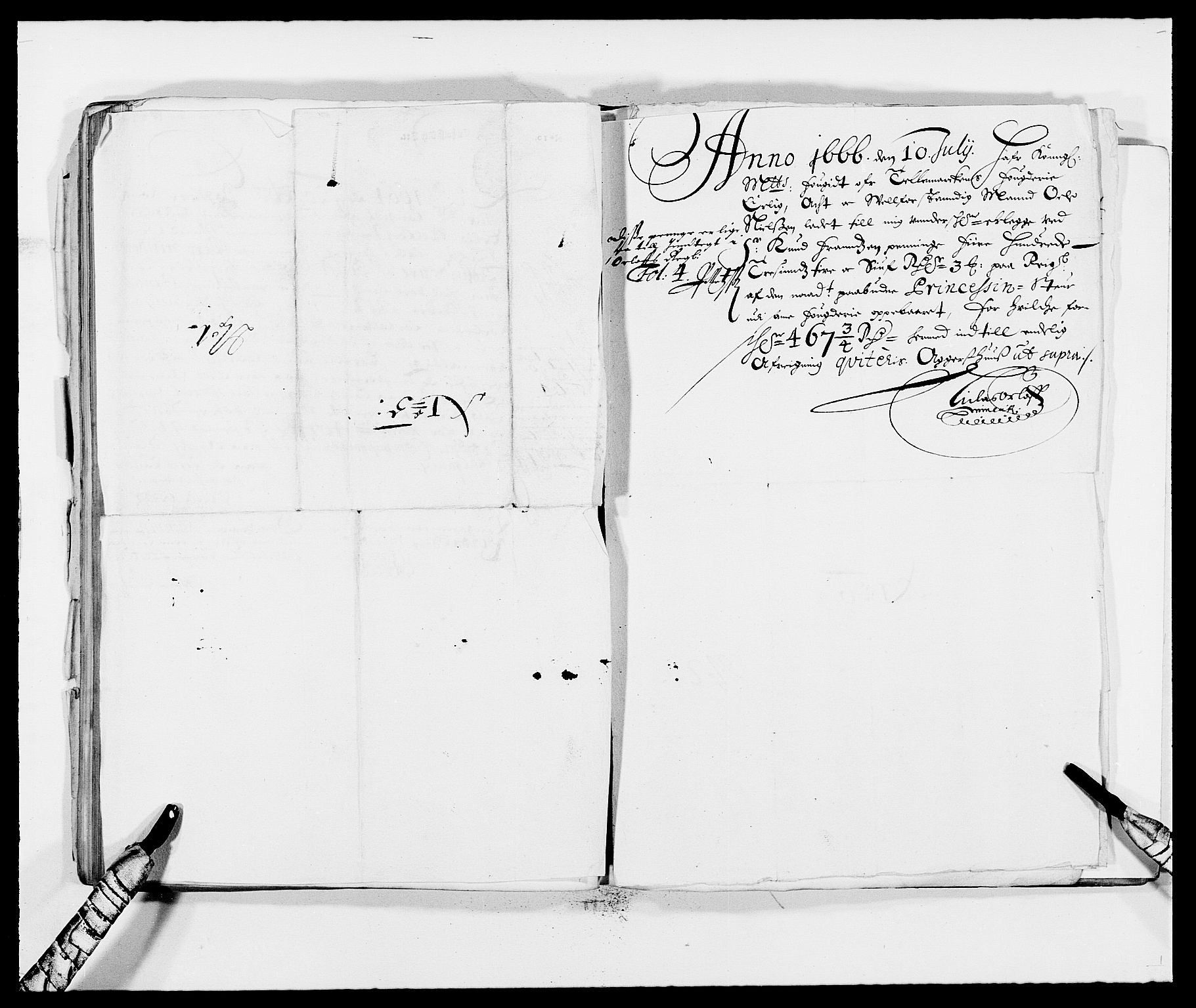 Rentekammeret inntil 1814, Reviderte regnskaper, Fogderegnskap, AV/RA-EA-4092/R35/L2056: Fogderegnskap Øvre og Nedre Telemark, 1665, p. 350