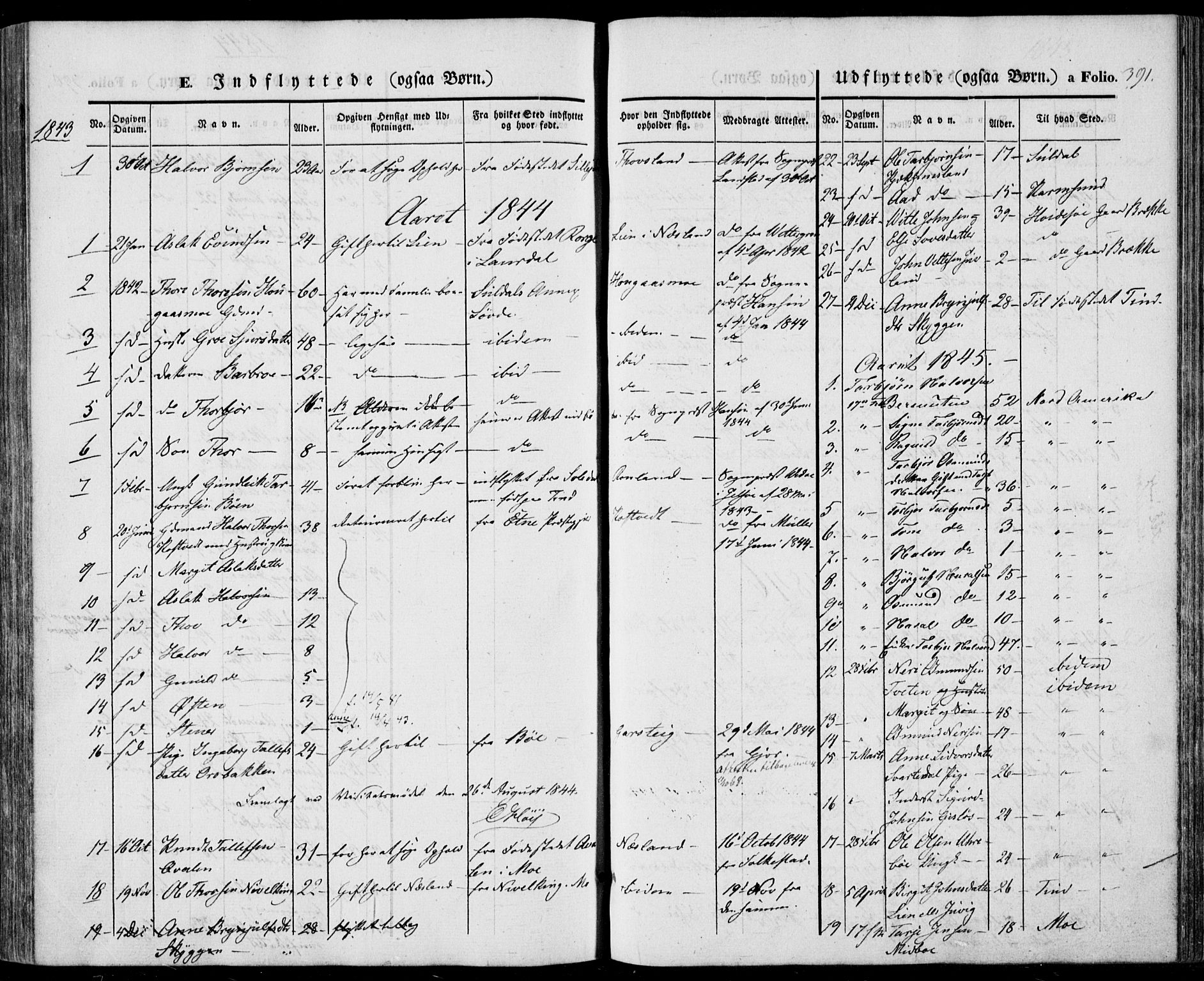 Vinje kirkebøker, SAKO/A-312/F/Fa/L0004: Parish register (official) no. I 4, 1843-1869, p. 391